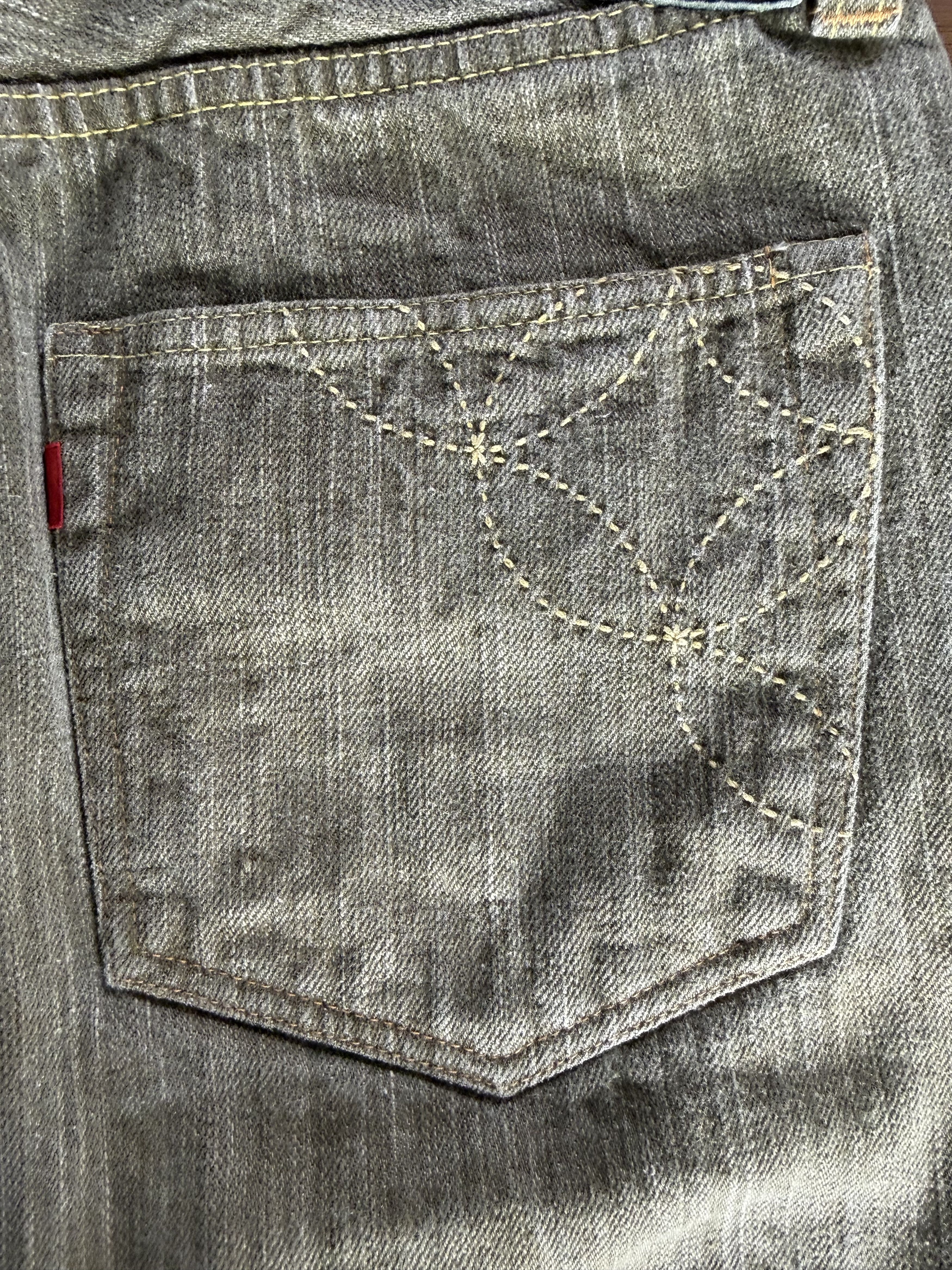 Sugar Cane Rare Sugar Cane Okinawa Kakishibu Dye - Grey/Green Selvedge Size US 30 / EU 46 - 4 Thumbnail