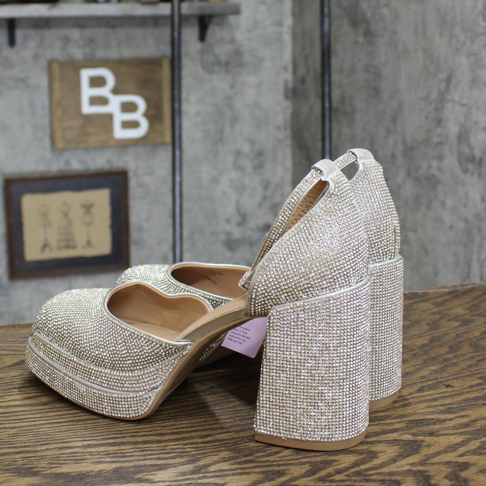 Designer Wild Fable Bianca Platform Pumps 88348327 Silver Gray 9.5M Size US 9.5 / IT 39.5 - 2 Thumbnail