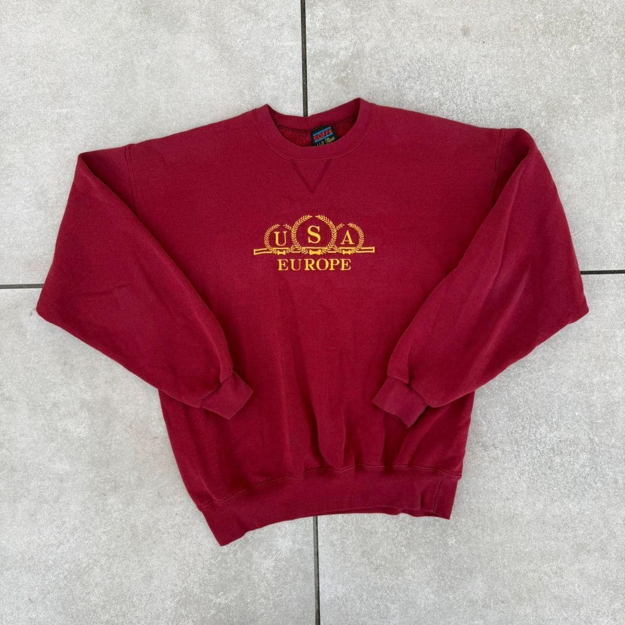 Vintage Vintage 90s Sweatshirt Embroidered Crewneck Size US L / EU 52-54 / 3 - 1 Thumbnail
