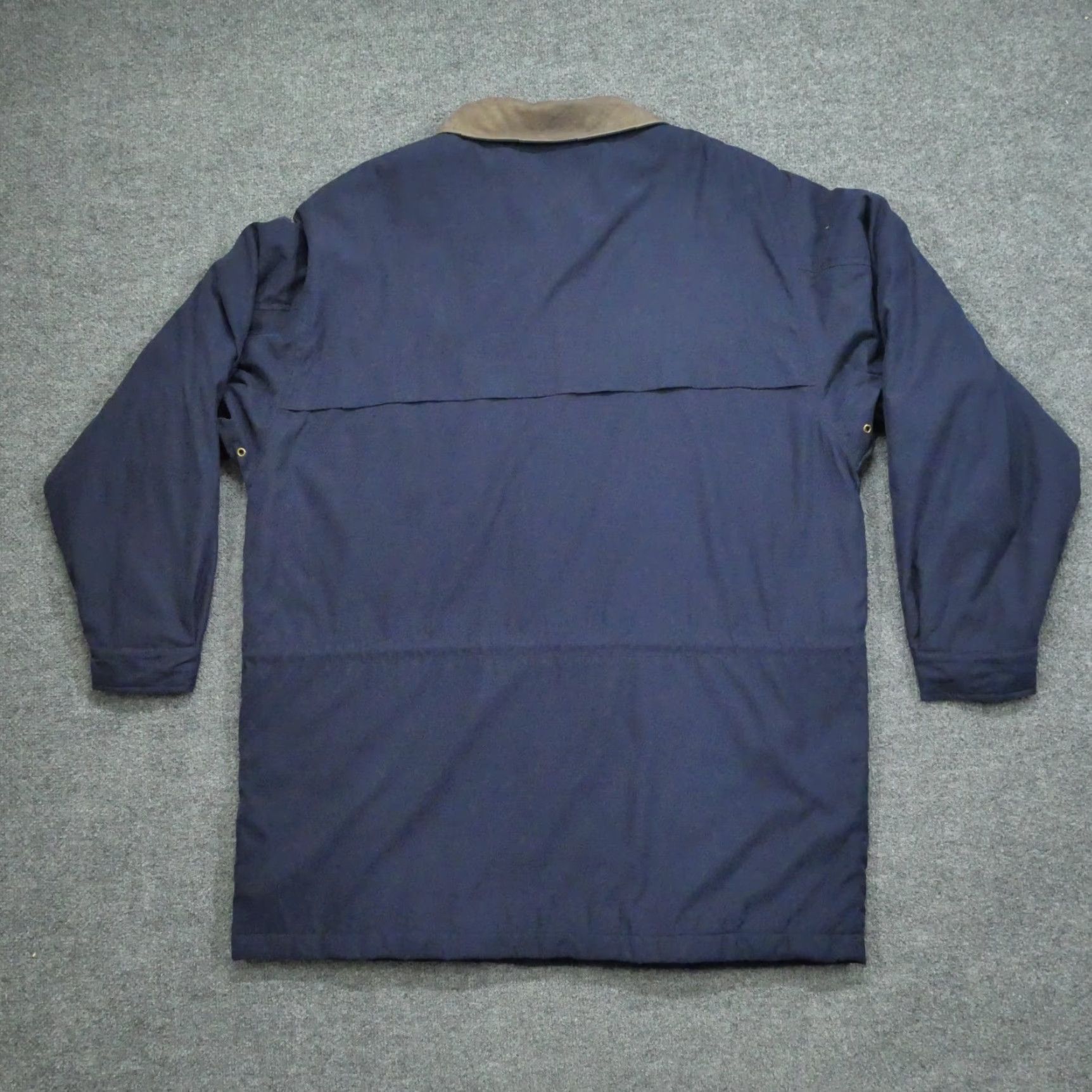 Eddie Bauer VINTAGE Eddie Bauer Jacket Mens L Blue Yellow Quilt Lined Chore Barn Coat Y2K Size US L / EU 52-54 / 3 - 6 Thumbnail