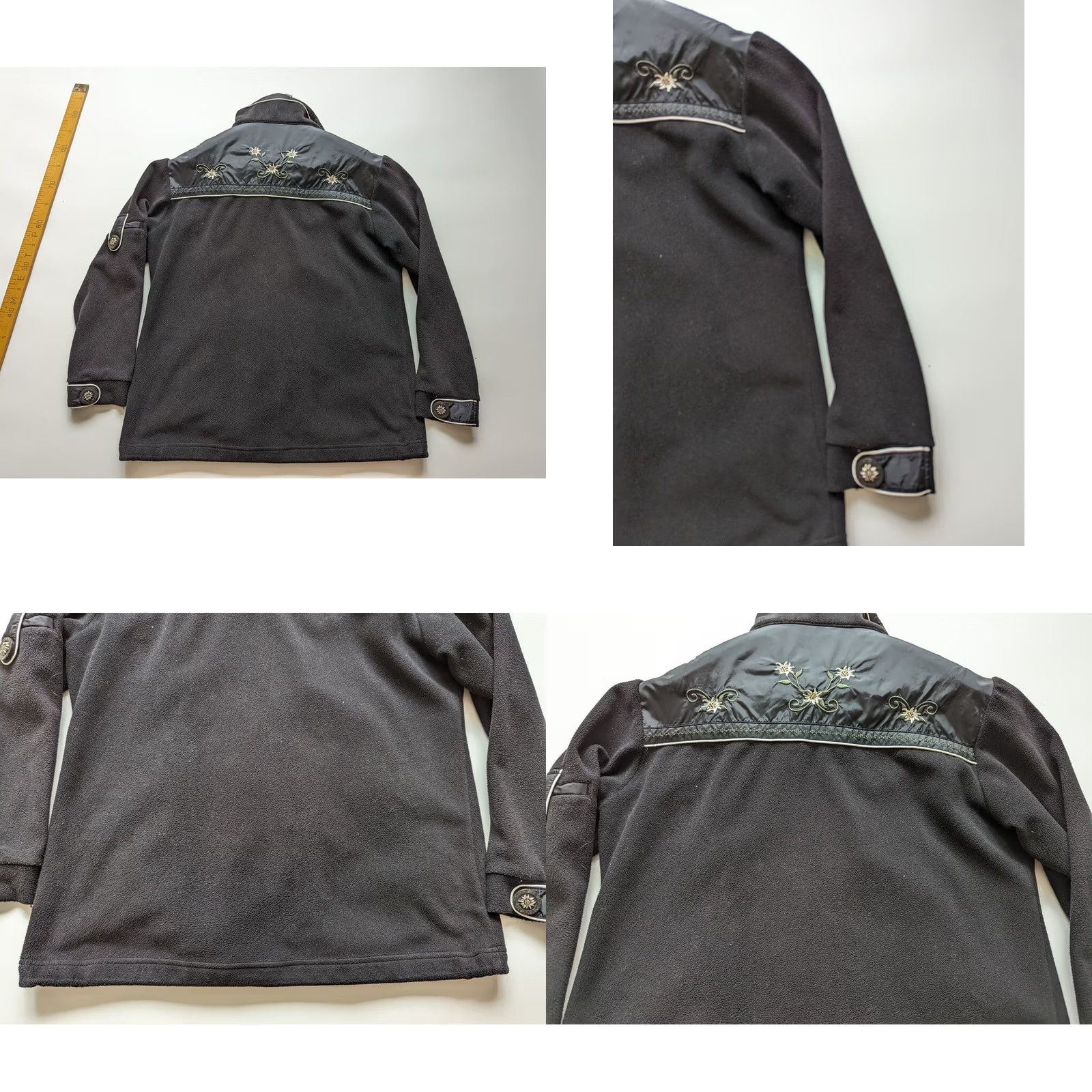 Vintage Fantasy Swiss Alp Fleece Zip Jacket Women L Black Size L / US 10 / IT 46 - 9 Thumbnail