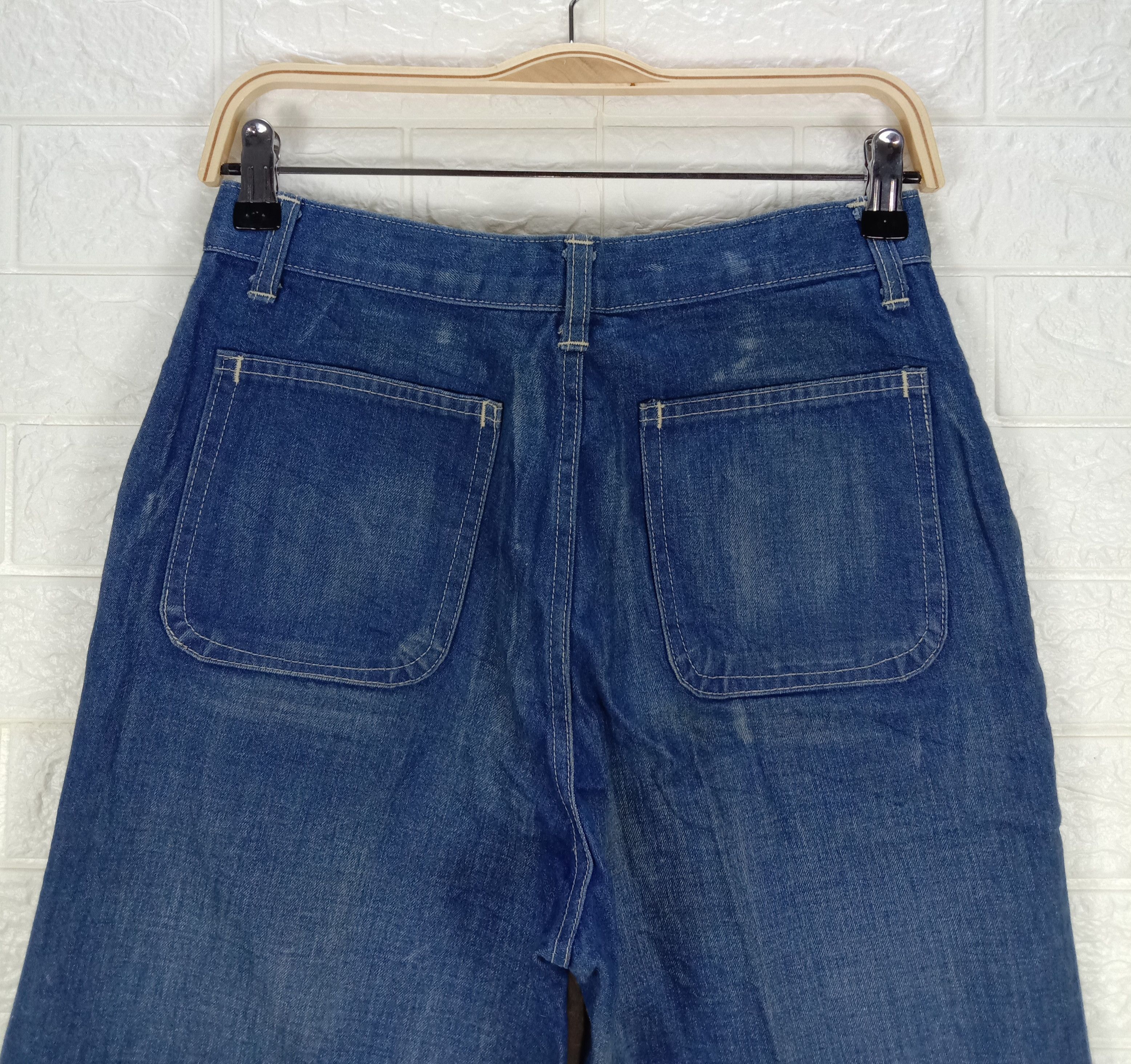 Japanese Brand Vintage Japanese Indigo Wide Leg Baggy Jeans Size 28" / US 6 / IT 42 - 6 Thumbnail