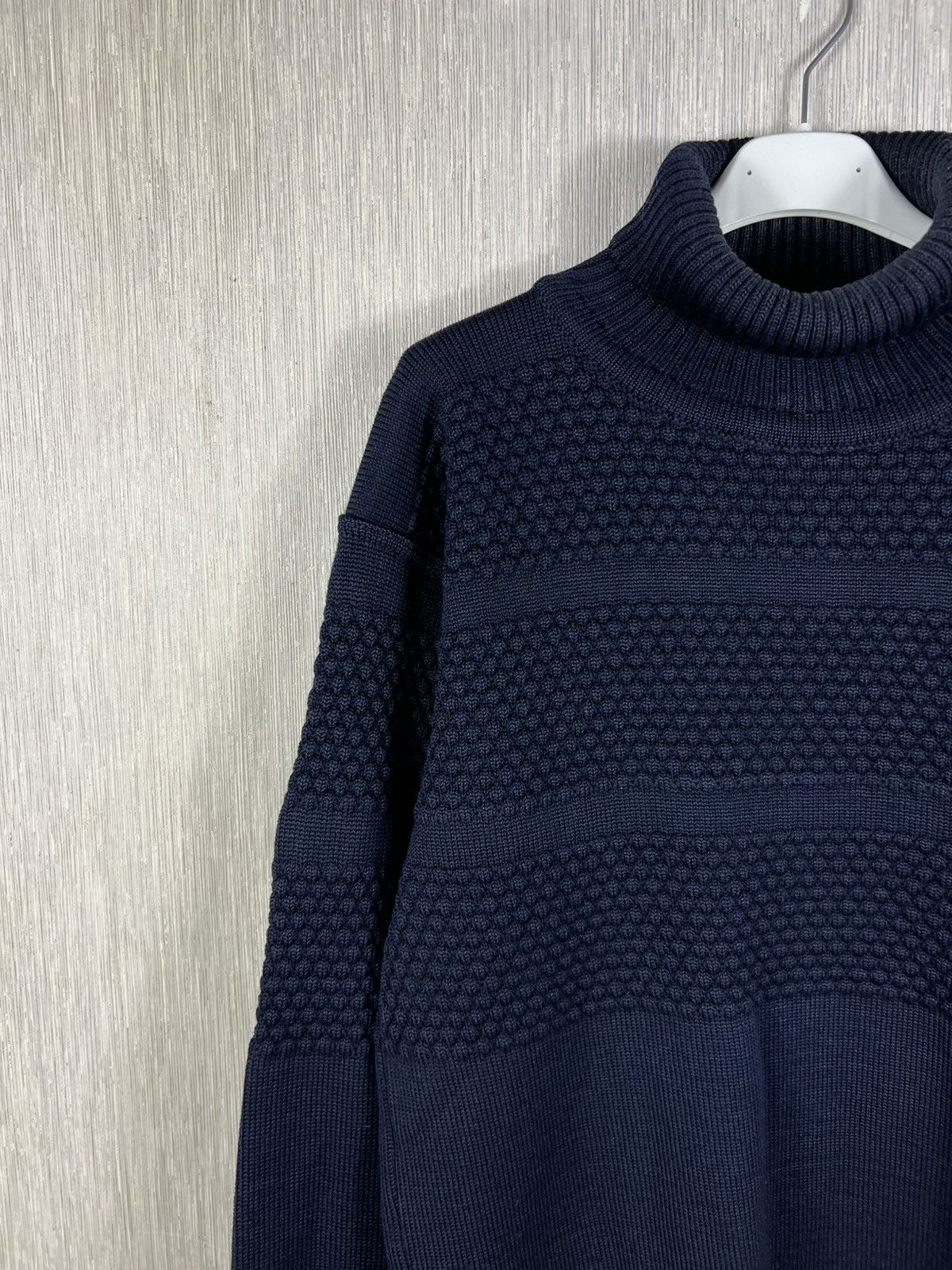 S.N.S. Herning S.N.S. Herning fisherman wool knit turtleneck sweater navy Size US M / EU 48-50 / 2 - 4 Thumbnail