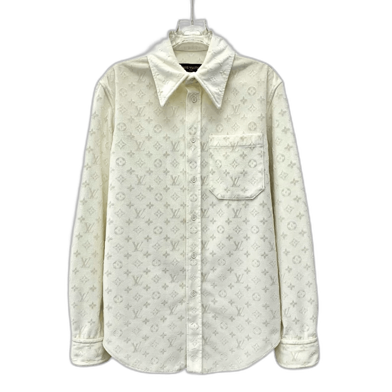 Louis Vuitton Louis Vuitton White Logo Long Sleeve Shirt Size S / US 4 / IT 40 - 1 Thumbnail