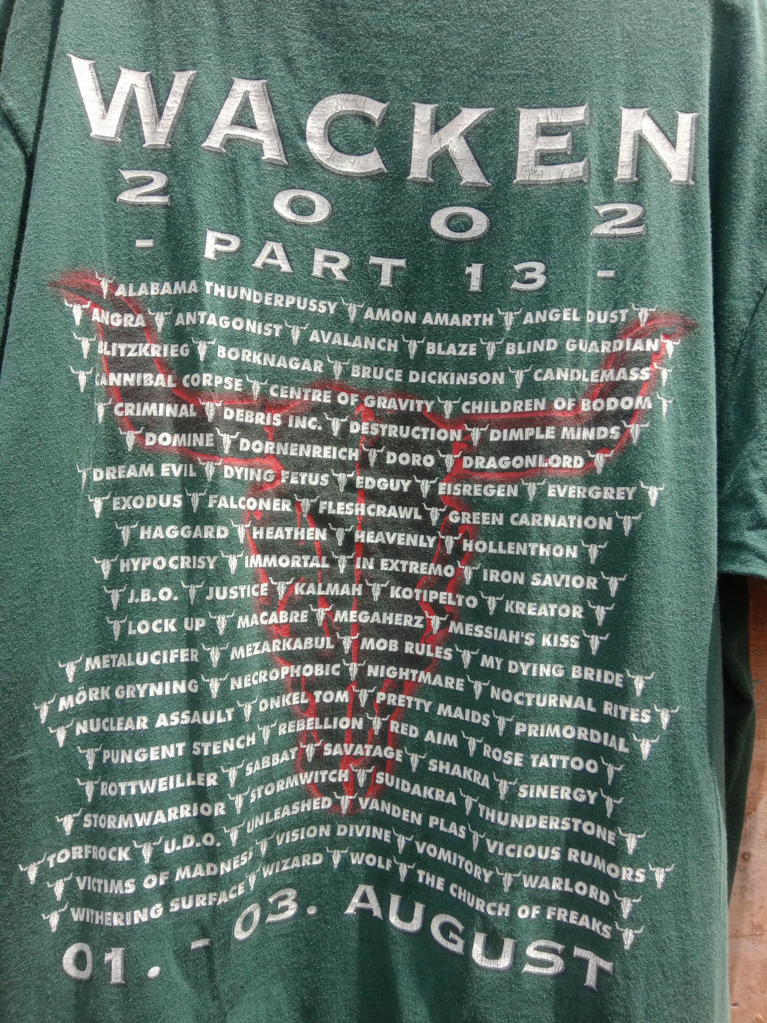 Band Tees Vintage WACKEN 2002 Part13 Metal fest t shirt rare Size US XL / EU 56 / 4 - 4 Thumbnail