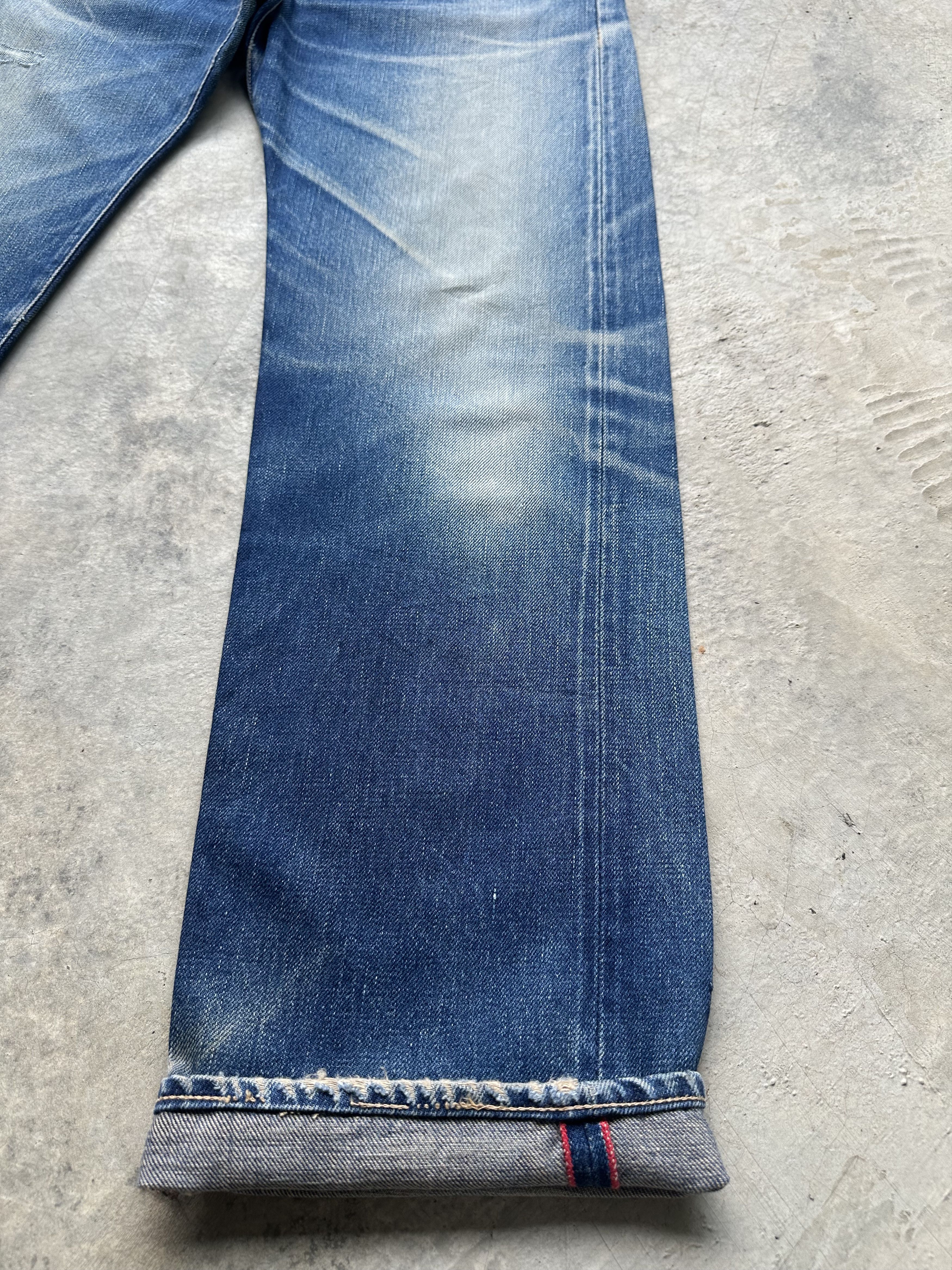 Warehouse Vintage Japanese Brand HR Market Distressed Selvedge Jeans Size US 31 - 7 Thumbnail