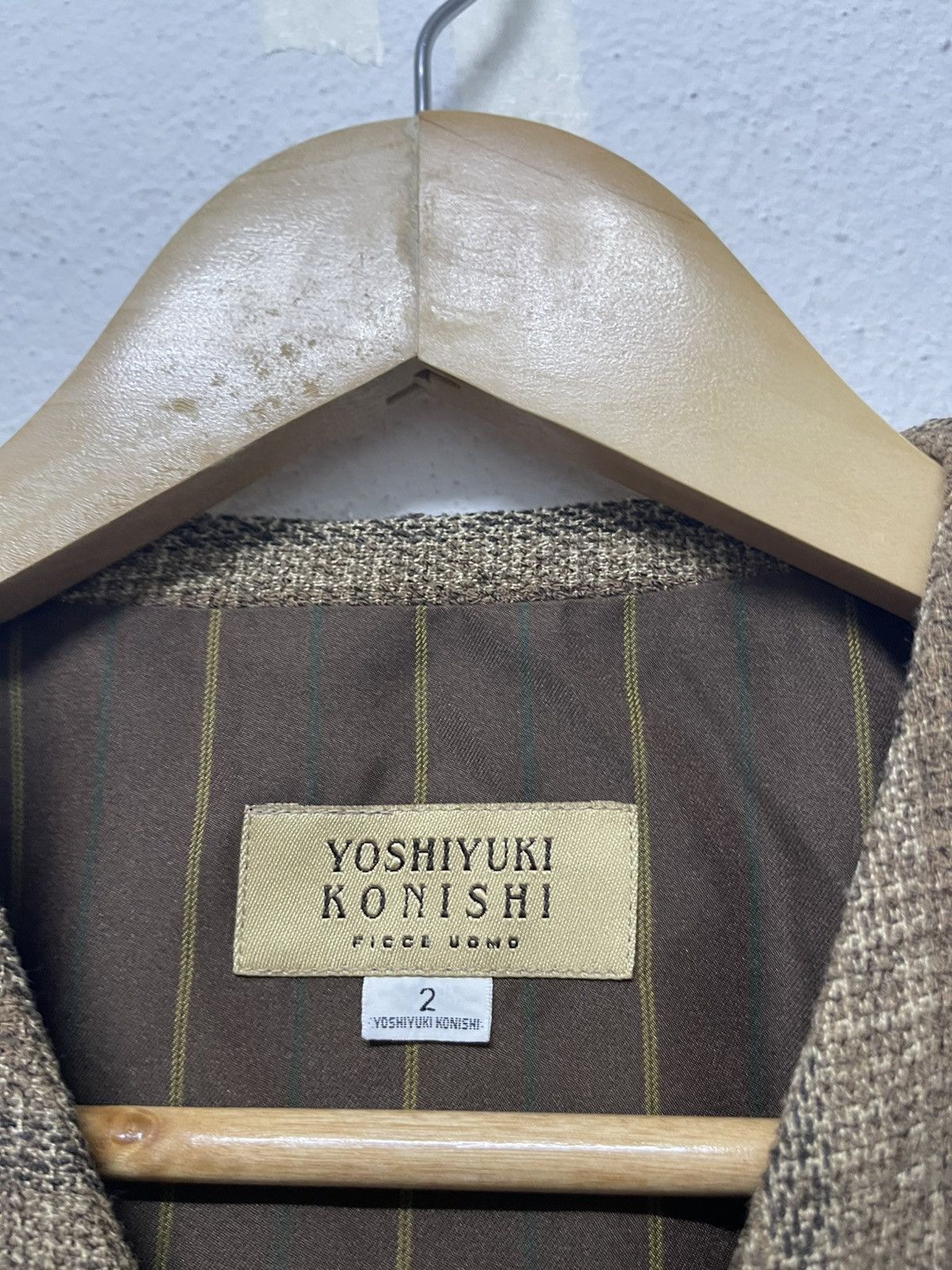 Japanese Brand × Vintage × Yoshiyuki Konishi 90s YOSHIYUKI KONISHI FICCE UOMO WOOL MIX SILK WESTERN VEST Size US M / EU 48-50 / 2 - 6 Thumbnail