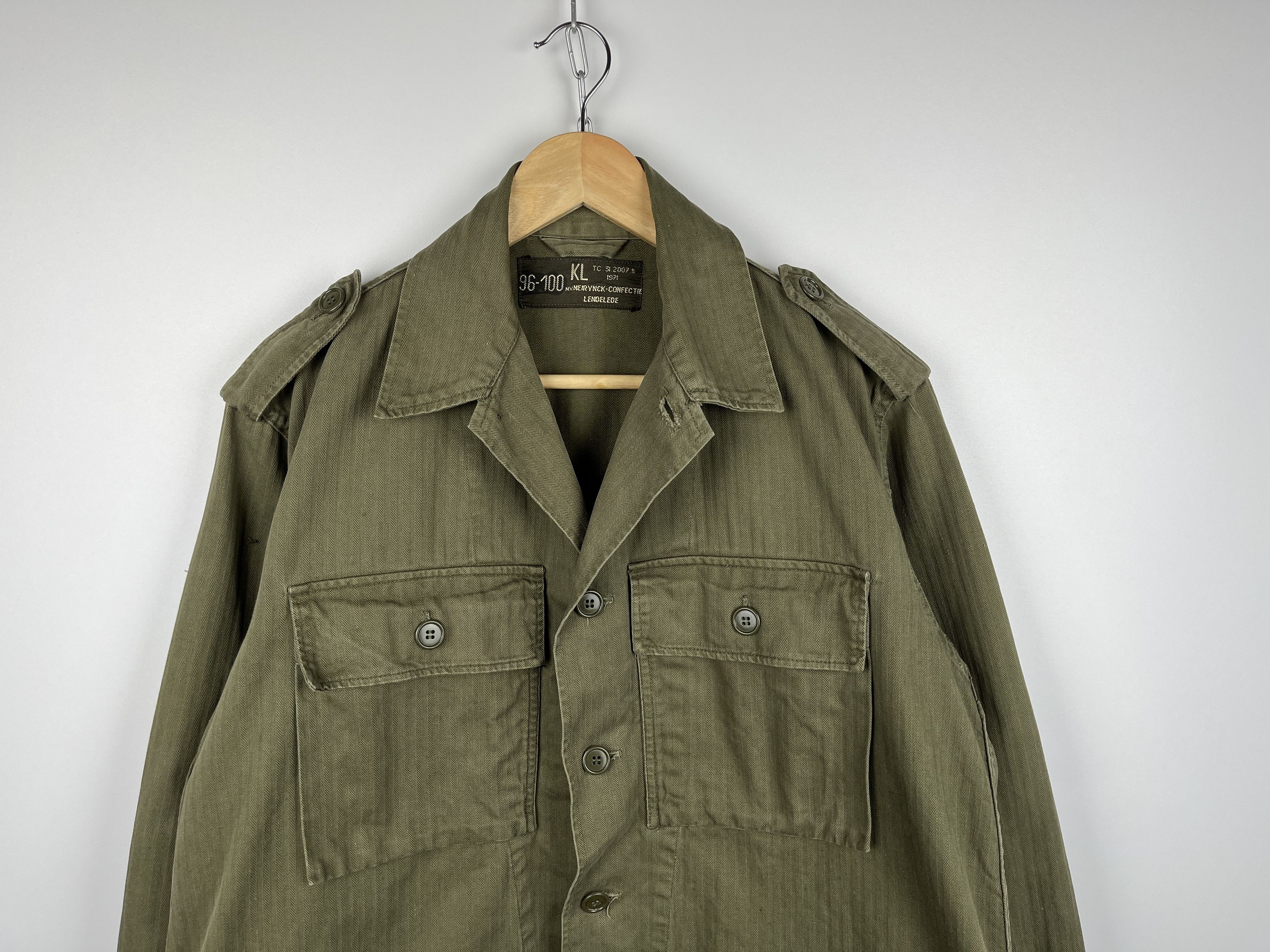 Le Laboureur 70s Vintage Neirynck-Confectie Lendelede Army Field Jacket Size US M / EU 48-50 / 2 - 4 Thumbnail