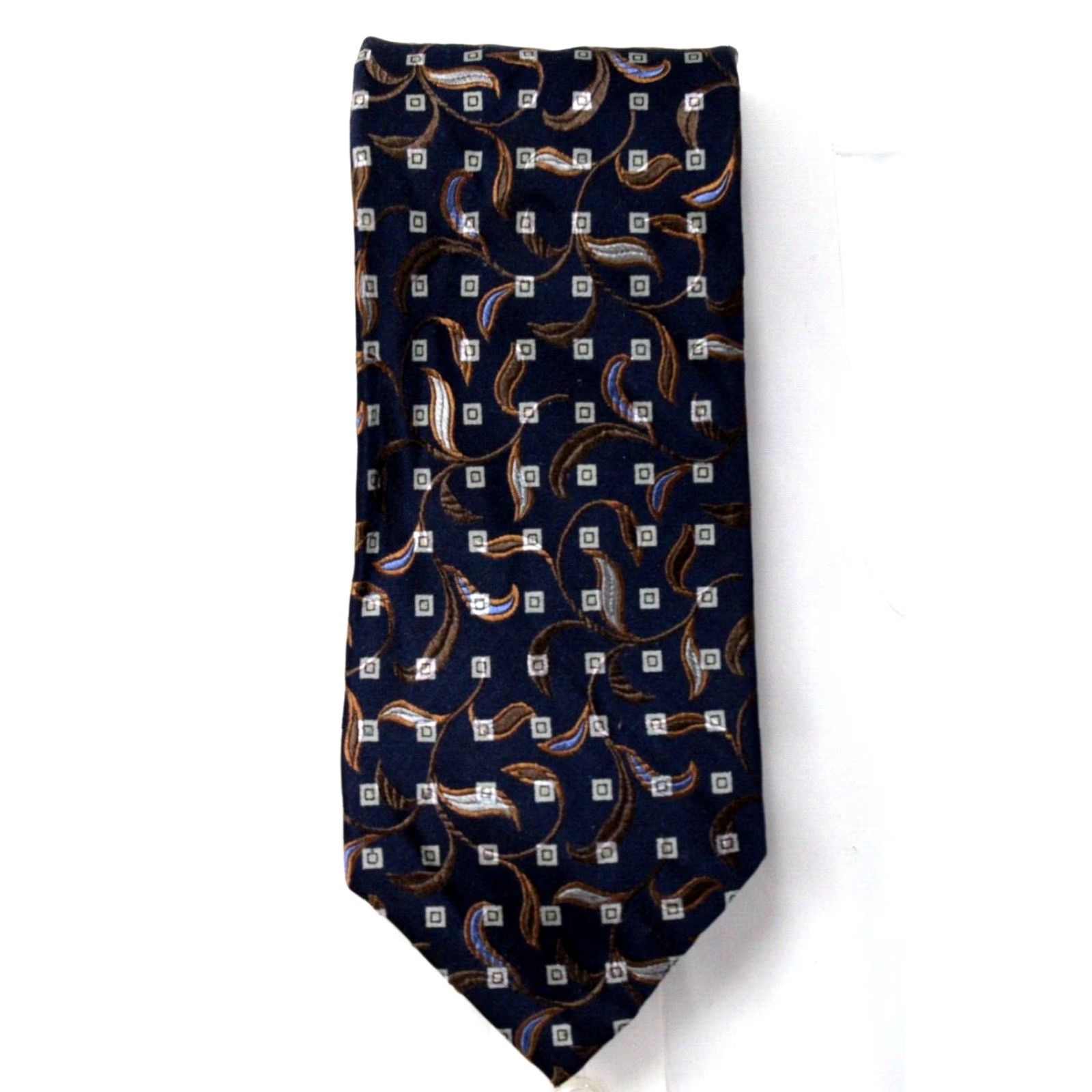 Robert Talbott VINTAGE Robert Talbott Seven-Fold Necktie Men's Blue Geometric Silk Tie Designer Size ONE SIZE - 2 Thumbnail