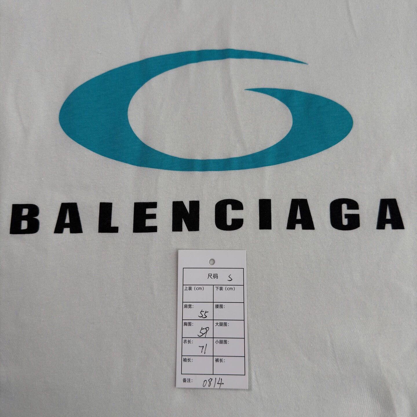 Balenciaga Balenciaga white blue 1ring slogan tee S Near New Size US S / EU 44-46 / 1 - 6 Thumbnail