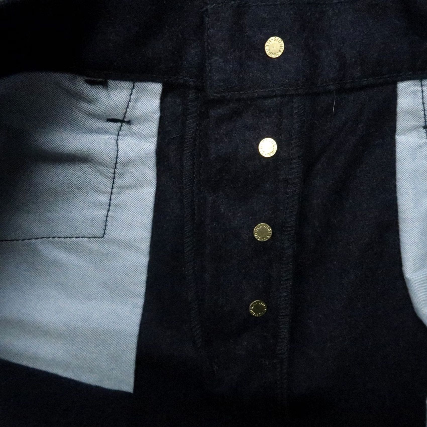 Sid Mashburn Sid Mashburn Pants Mens 35x32 Blue 5-Pocket Wool Straight Button Fly Size US 35 - 6 Thumbnail