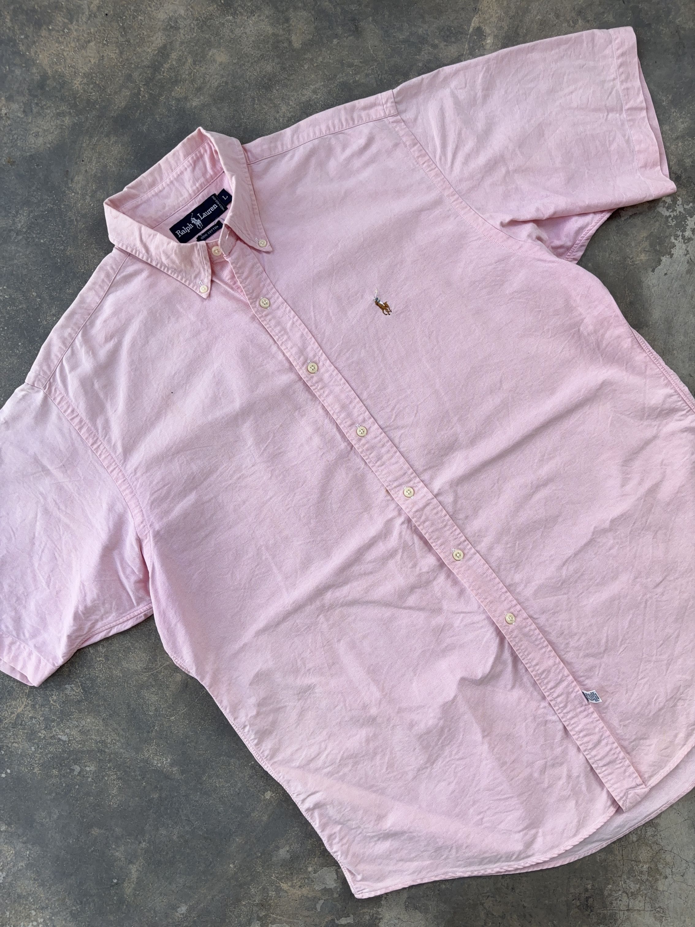 Ralph Lauren Ralph Lauren Pink Short Sleeve Button Up Shirt Size US L / EU 52-54 / 3 - 3 Thumbnail