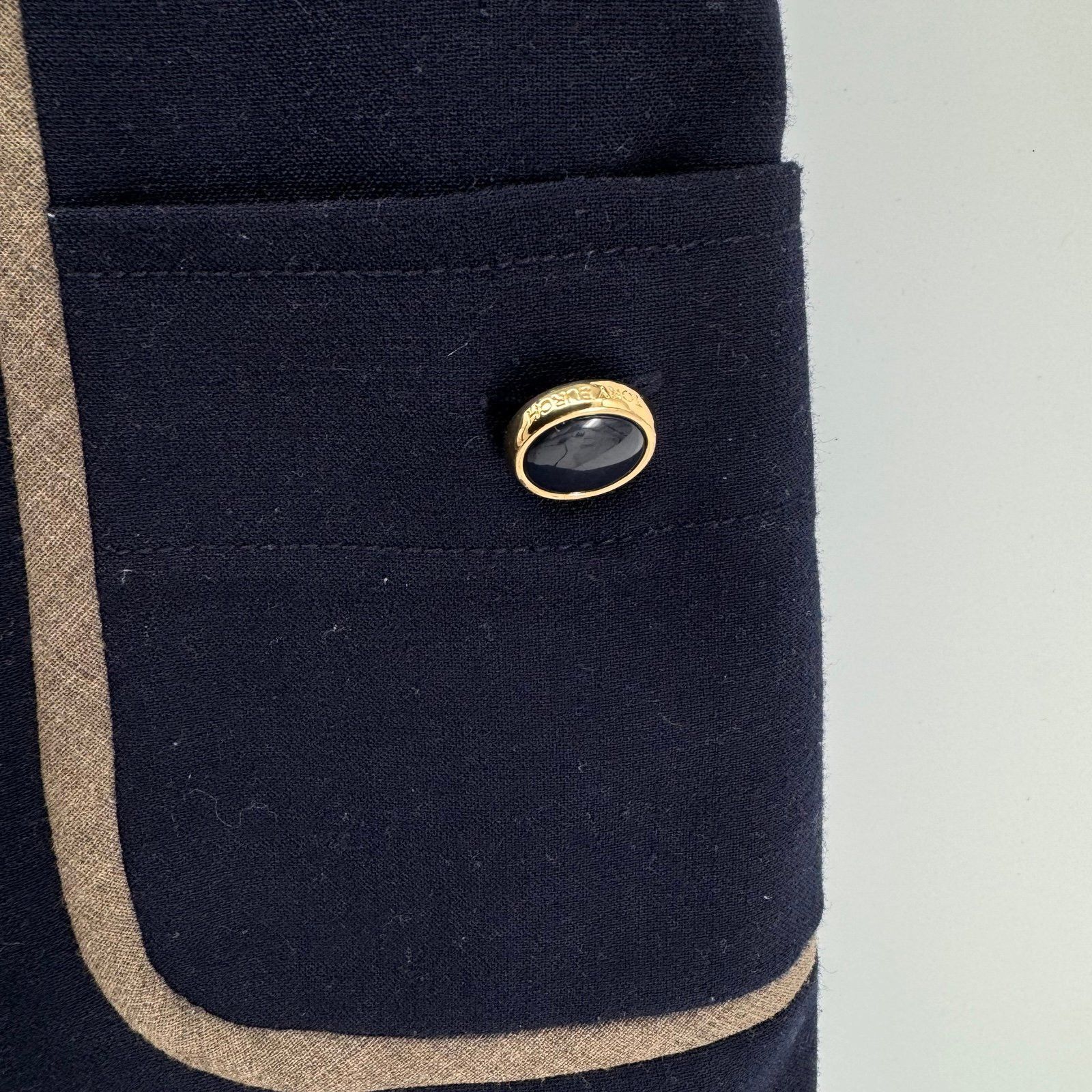 Tory Burch Tory Burch Wool Sleeveless Sheath Dress Size 2 Blue Tan Cap Size XS / US 0-2 / IT 36-38 - 4 Thumbnail