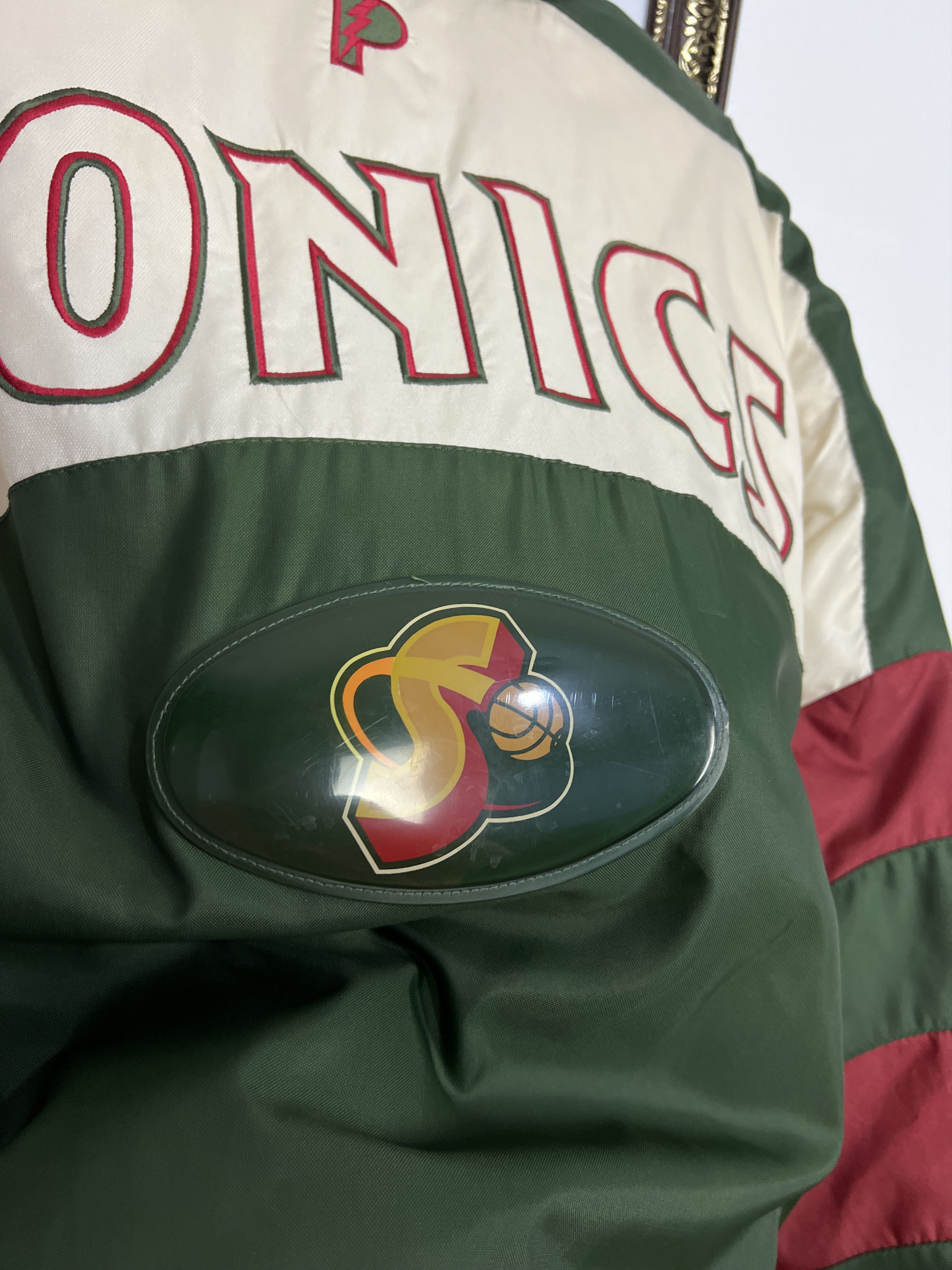 Pro Player Vintage 90's Seattle Super Sonics Padded Bomber Jacket NBA Size US XL / EU 56 / 4 - 10 Thumbnail