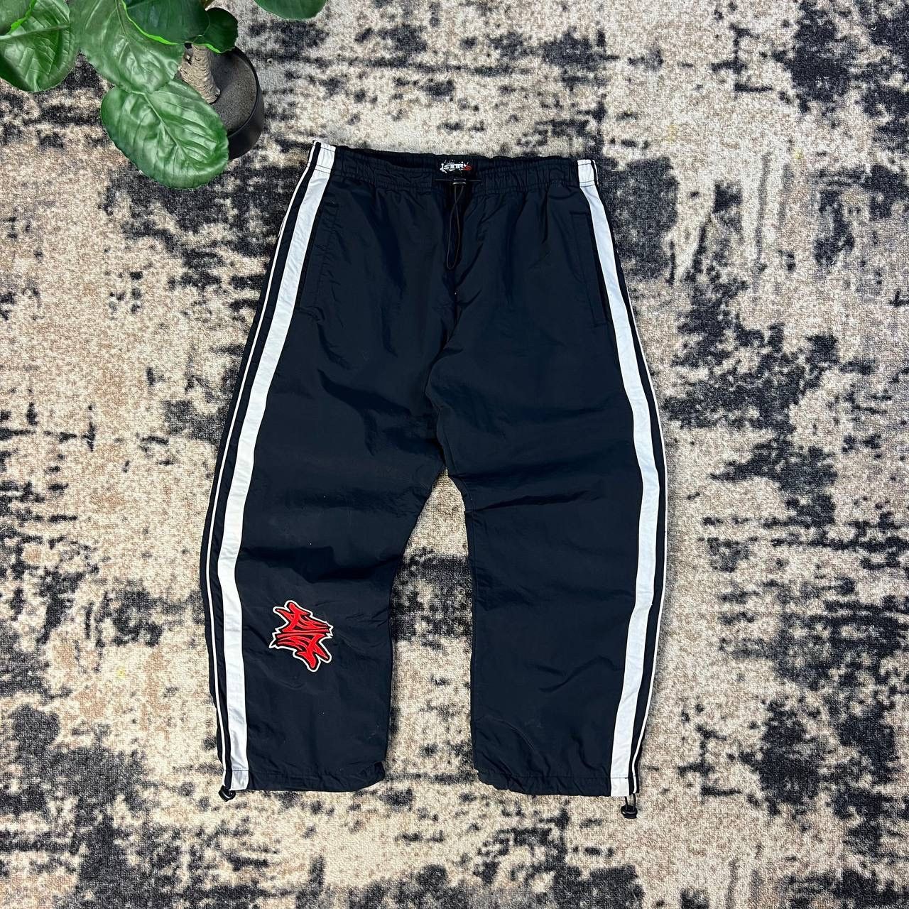 Japanese Brand Japanese Y2K Big Logo Nylon Parachute Track Pants Size US 30 / EU 46 - 1 Thumbnail