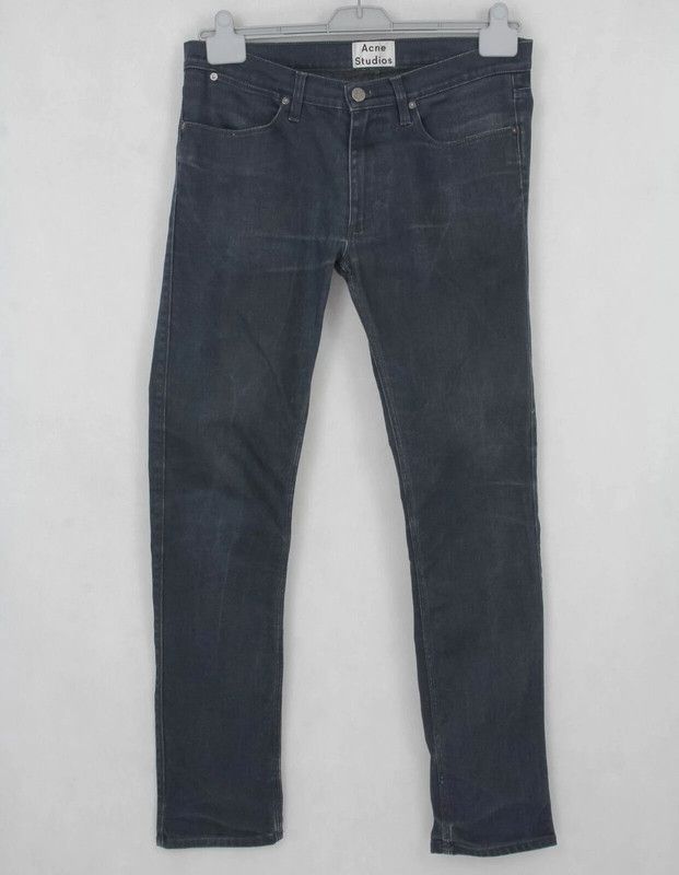Acne Studios Acne Studios Max Blue Speed Coated Jeans W33 L32 Size US 33 - 1 Thumbnail