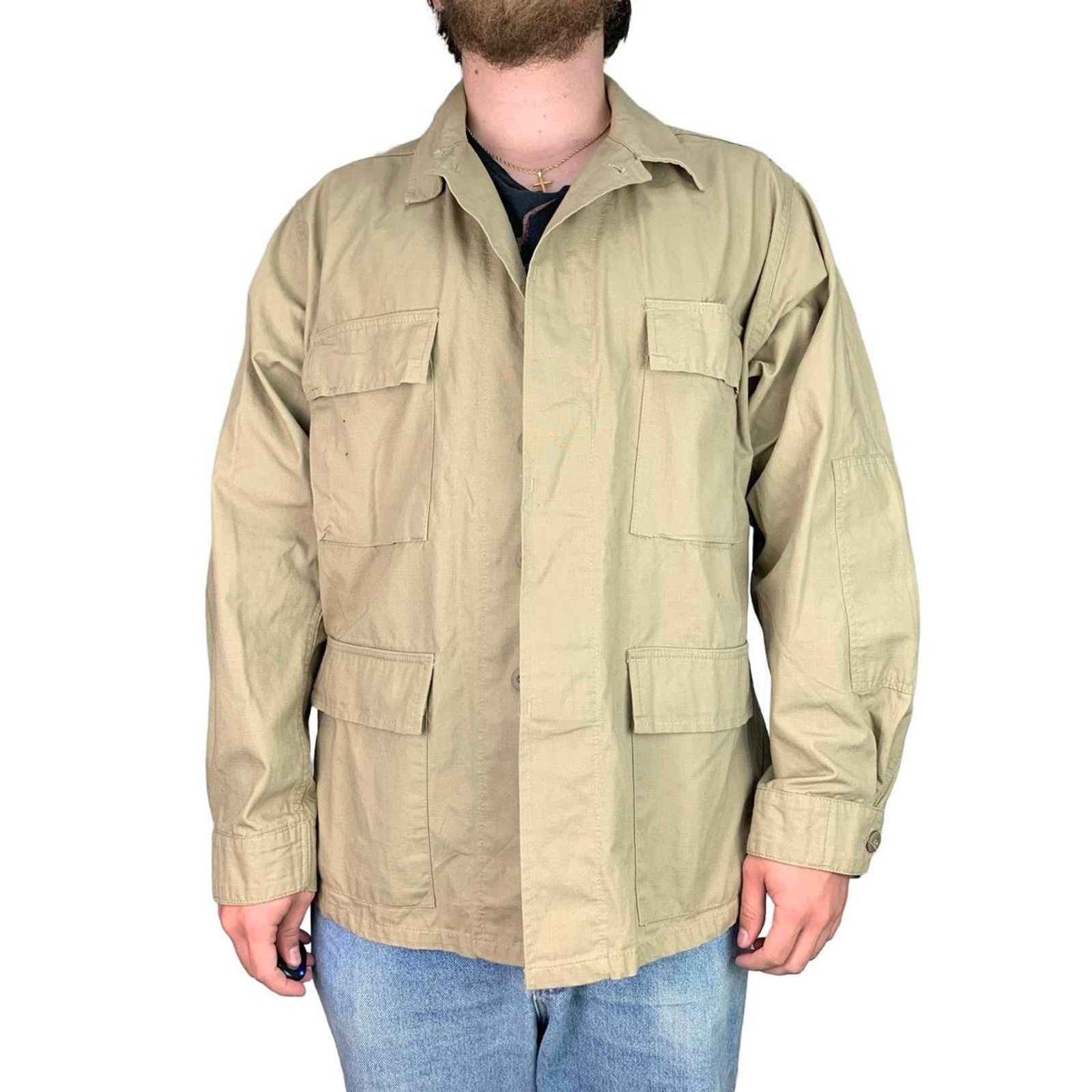 Rothco Vintage Rip Stop Cotton Khaki Military Fatigue Jacket Size US L / EU 52-54 / 3 - 1 Thumbnail