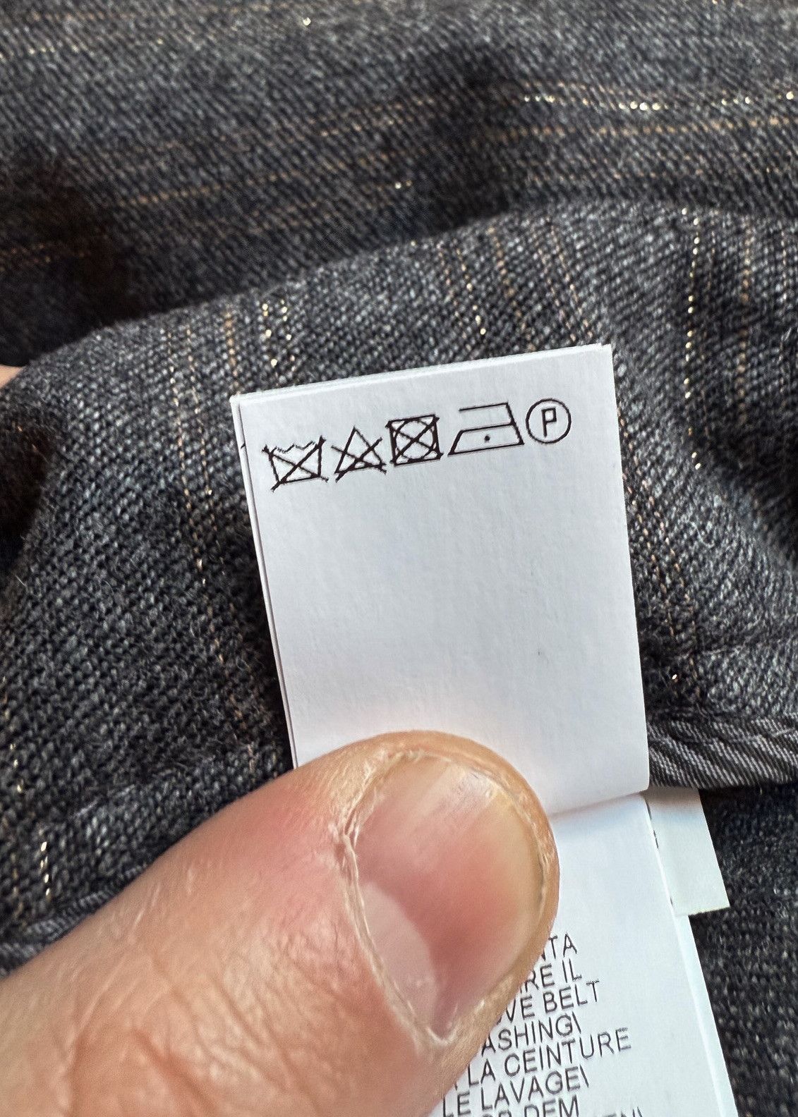Brunello Cucinelli Brunello Cucinelli Grey Metallic Pinstripe Elastic Trousers Size 26" / US 2 / IT 38 - 13 Thumbnail