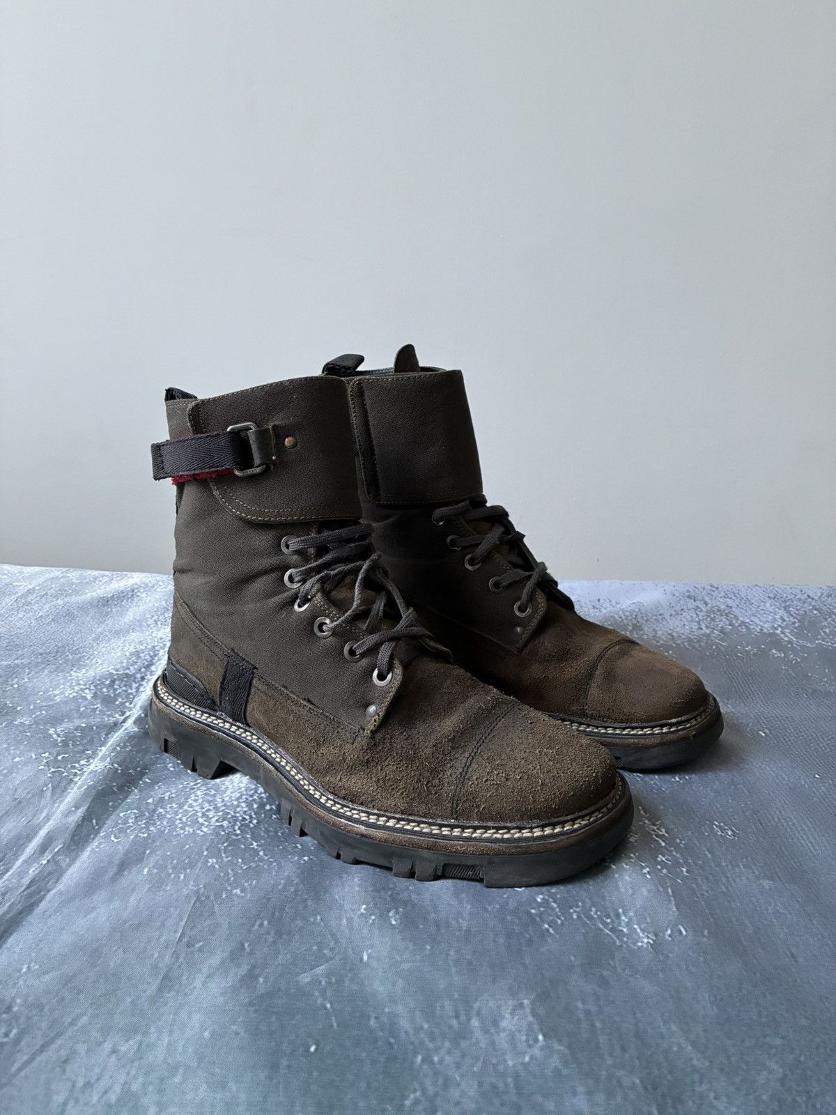 Prada Vintage Linea Rossa Sport Combat Ankle Boots Size US 9 / EU 42 - 3 Thumbnail