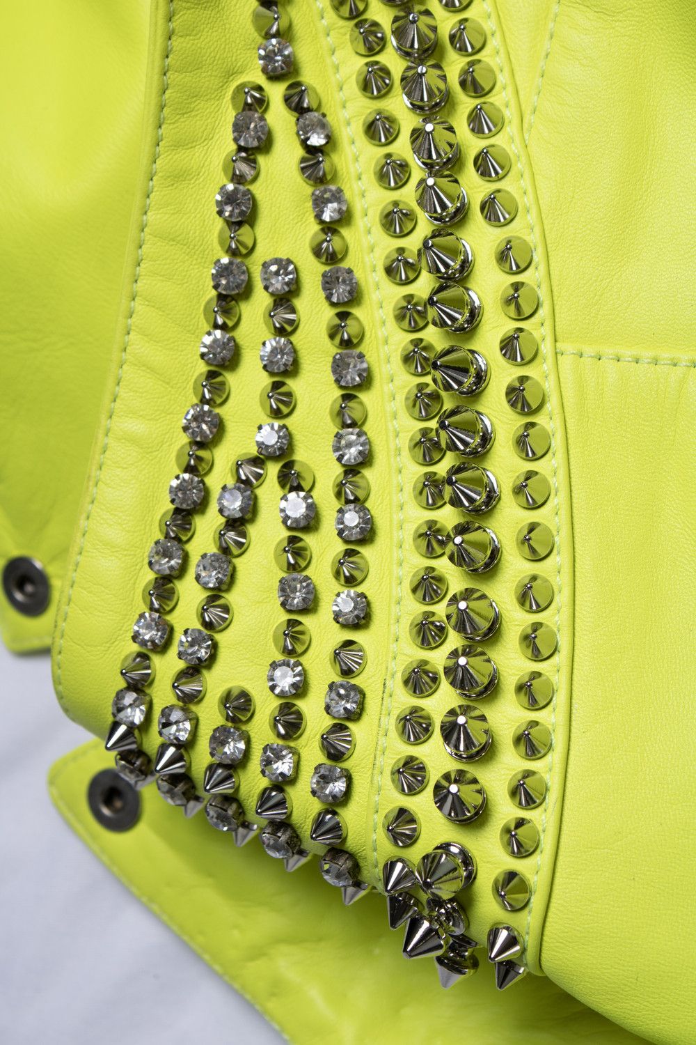 Philipp Plein Philipp Plein, neon yellow leather vest with studs Size S / US 4 / IT 40 - 7 Thumbnail