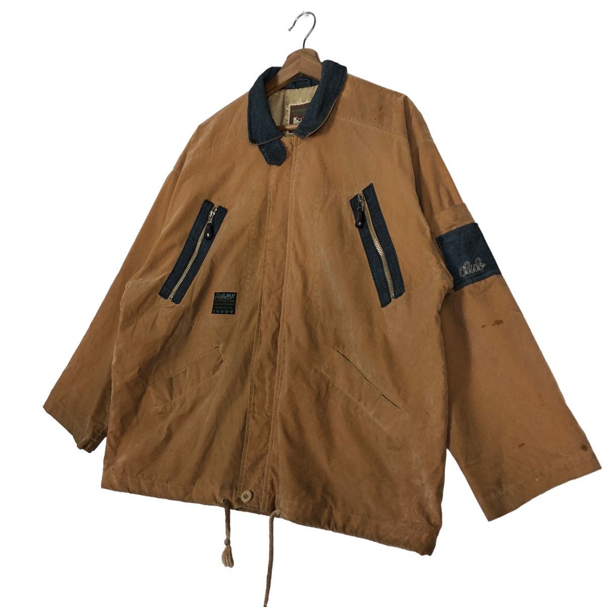 Japanese Brand Vintage Chore Jacket Hybrid Canvas Cargo Pocket IsseyMiyake Size US L / EU 52-54 / 3 - 2 Thumbnail