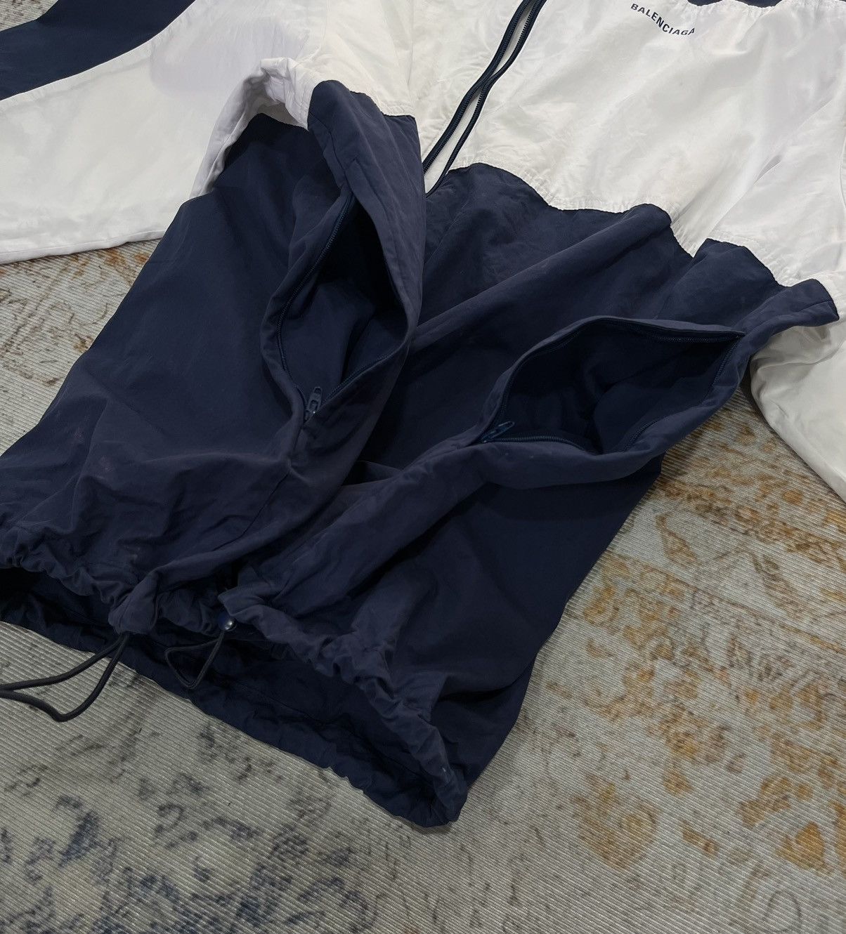 Balenciaga Final Drop📦 Balenciaga Blue White Zip-up Jacket Size US XL / EU 56 / 4 - 6 Thumbnail