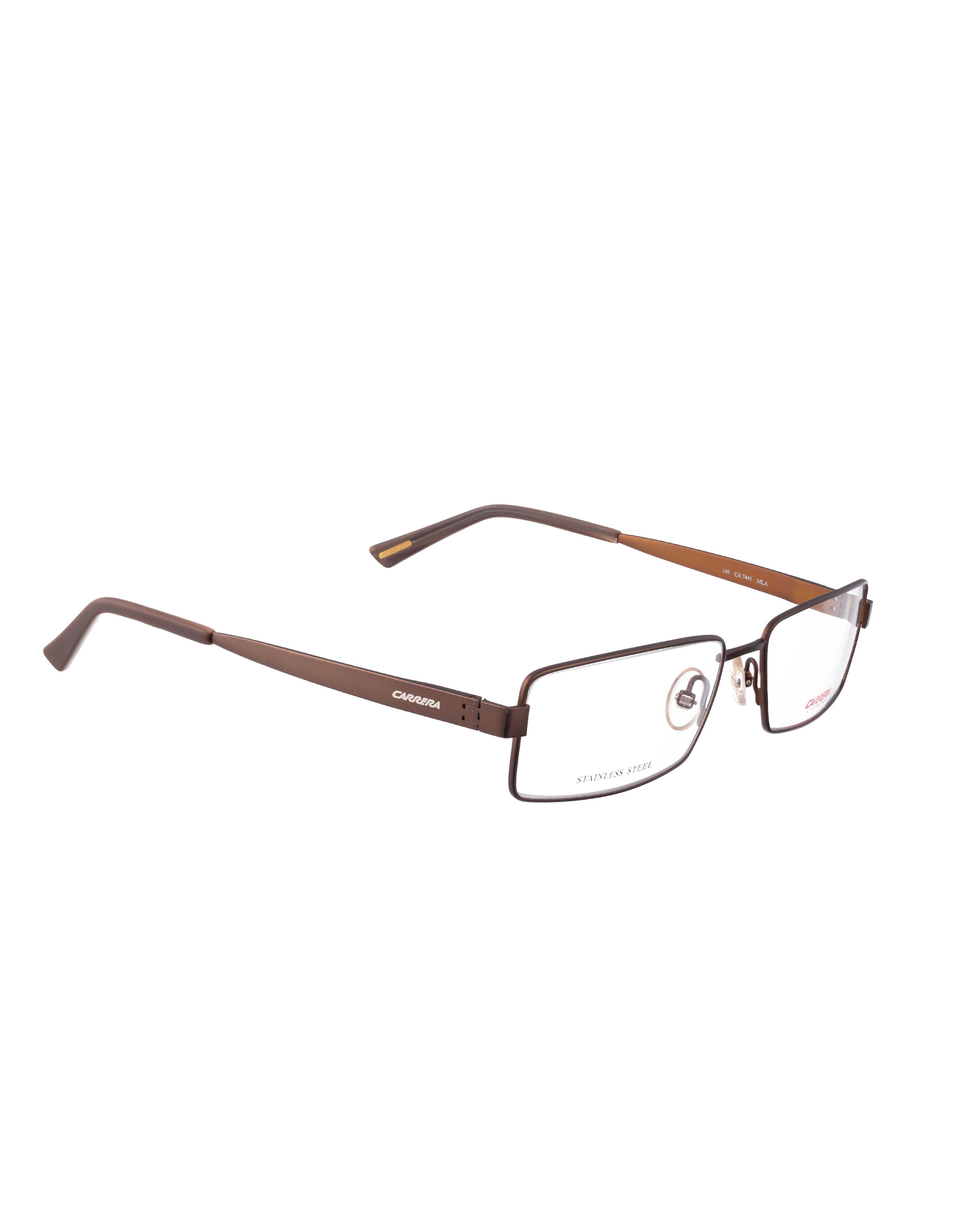 Carrera Carrera 00's Brown Metallic Matte Rectangular Glasses Size ONE SIZE - 1 Thumbnail
