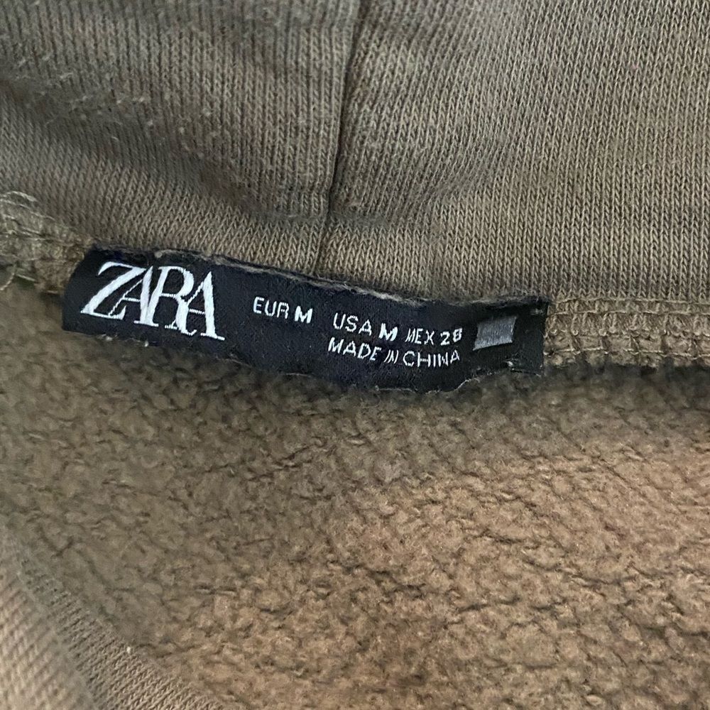 Zara Zara Olive Green Turtleneck Sweatshirt Size M Long Sleeve Pu Size M / US 6-8 / IT 42-44 - 4 Thumbnail