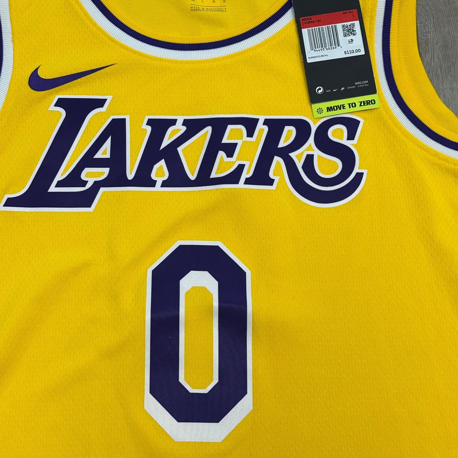 NBA × Nike Nike Lakers Icon Edition Swingman Jersey Kuzma #0 Large L Size US L / EU 52-54 / 3 - 7 Thumbnail