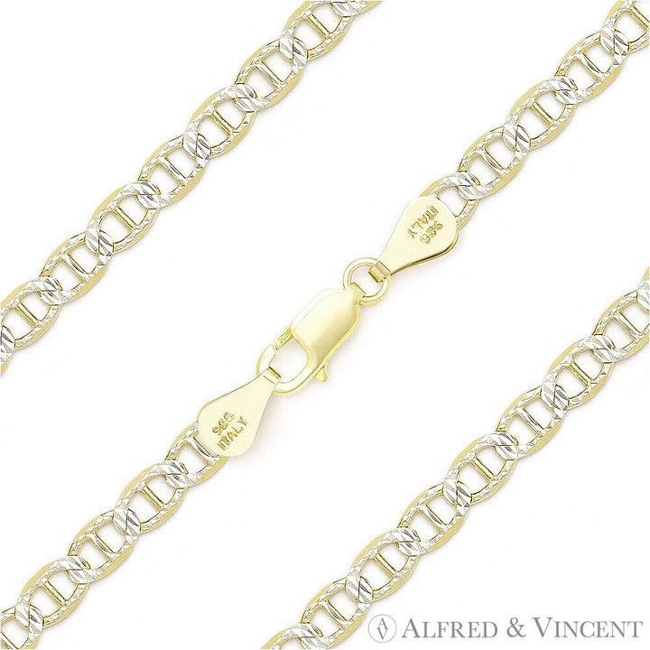 Other 4.4mm Marina / Mariner Link D-Cut Pave Chain Bracelet 9" Size ONE SIZE - 1 Preview
