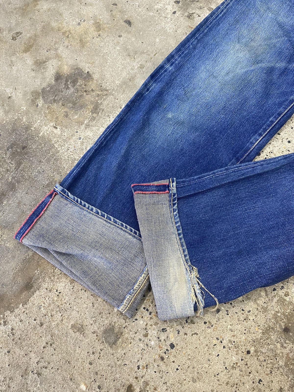 Japanese Brand × Vintage HR iron selvegde blue jeans wash japanese brand Size US 29 - 8 Thumbnail
