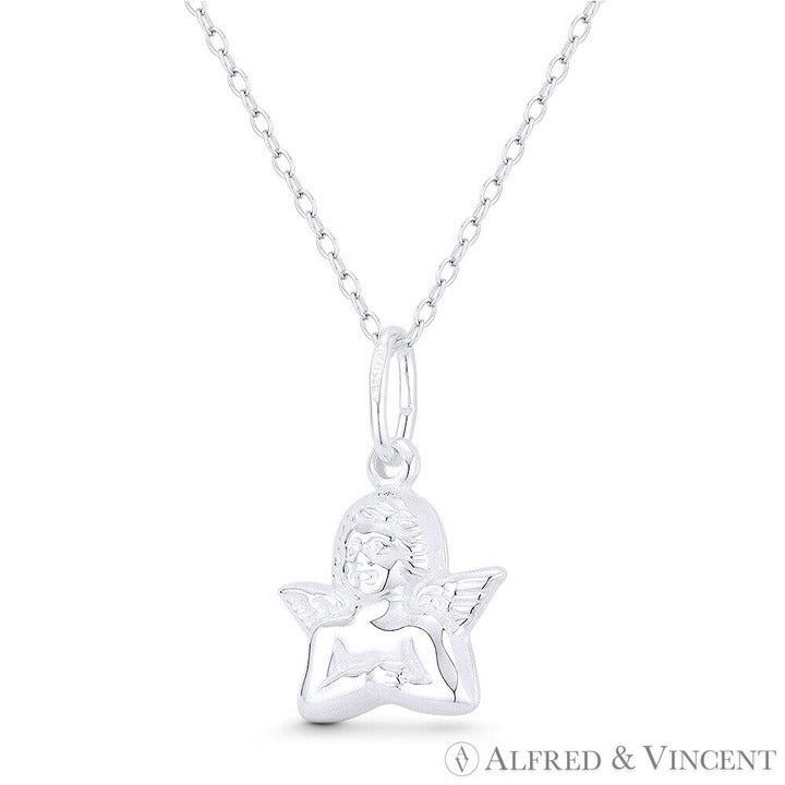 Other Winged Baby Cherub Guardian Angel Hollow 3D Pendant Size ONE SIZE - 1 Preview