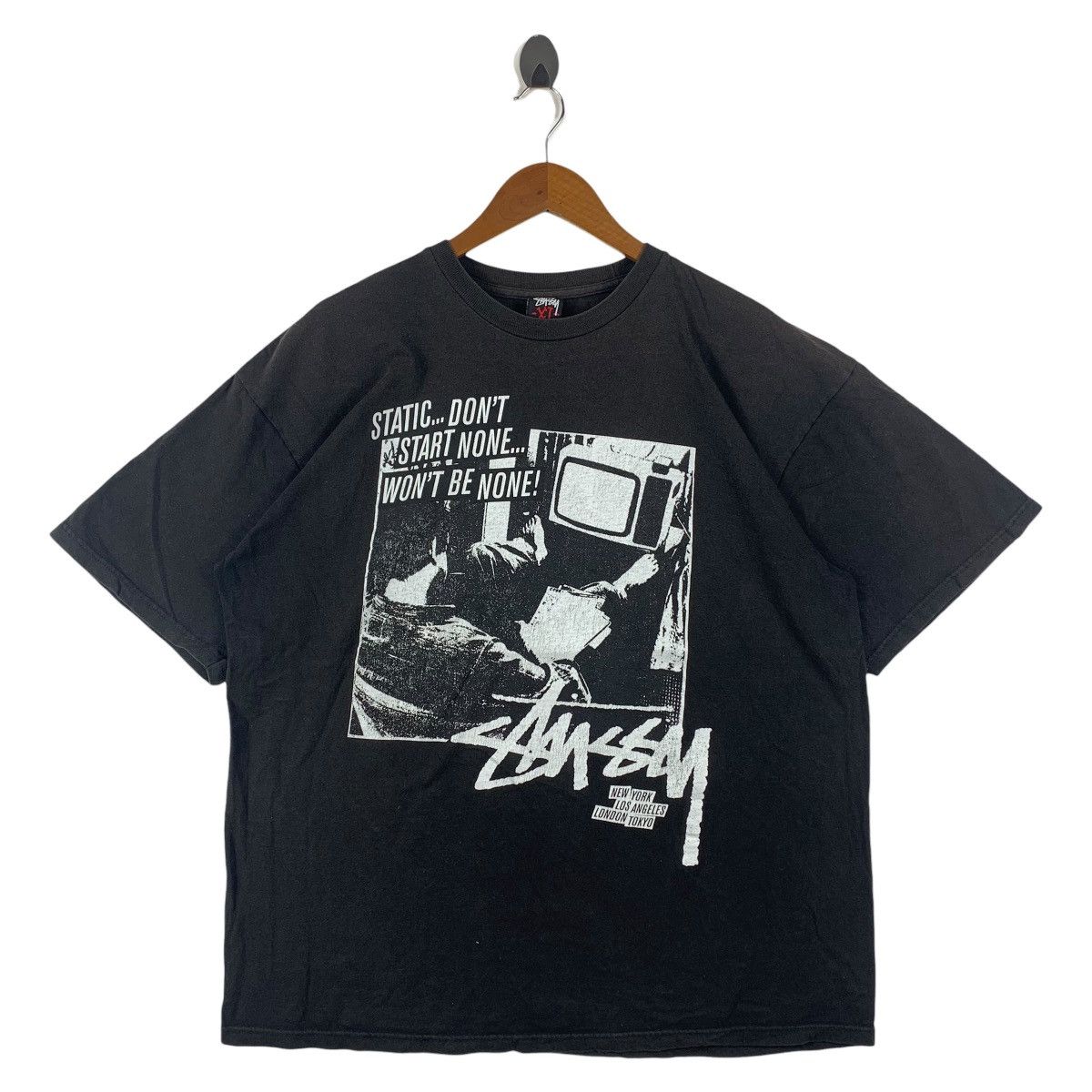 Stussy Vintage Y2K Stüssy World Tribe Static tee Size US XL / EU 56 / 4 - 1 Thumbnail