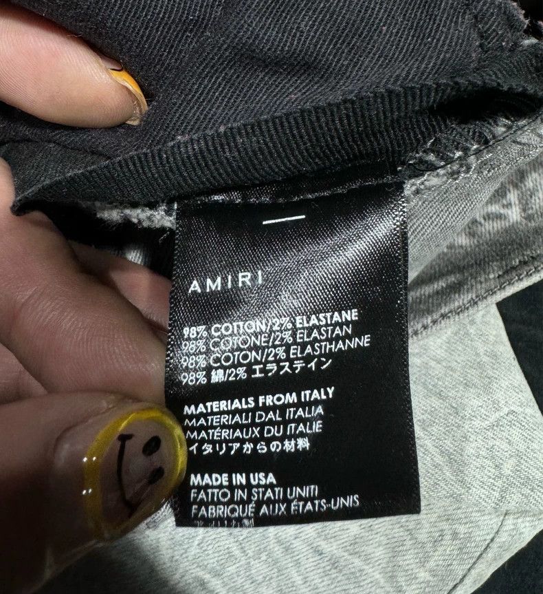 Amiri Amiri Washed white gray snowfall broken holes destroy elast Size US 32 / EU 48 - 8 Thumbnail