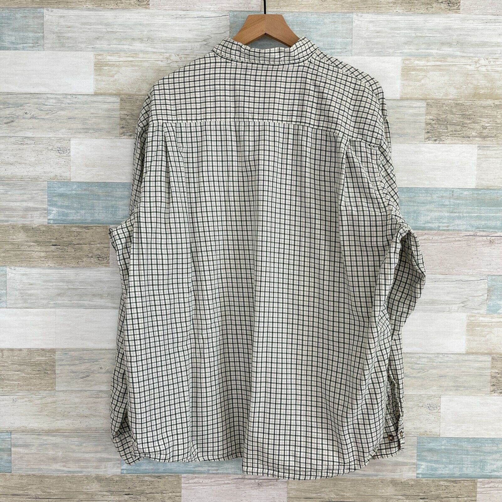 Wrangler Wrangler Twill Button Front Shirt White Green Gray Plaid 2X Size US XXL / EU 58 / 5 - 3 Thumbnail