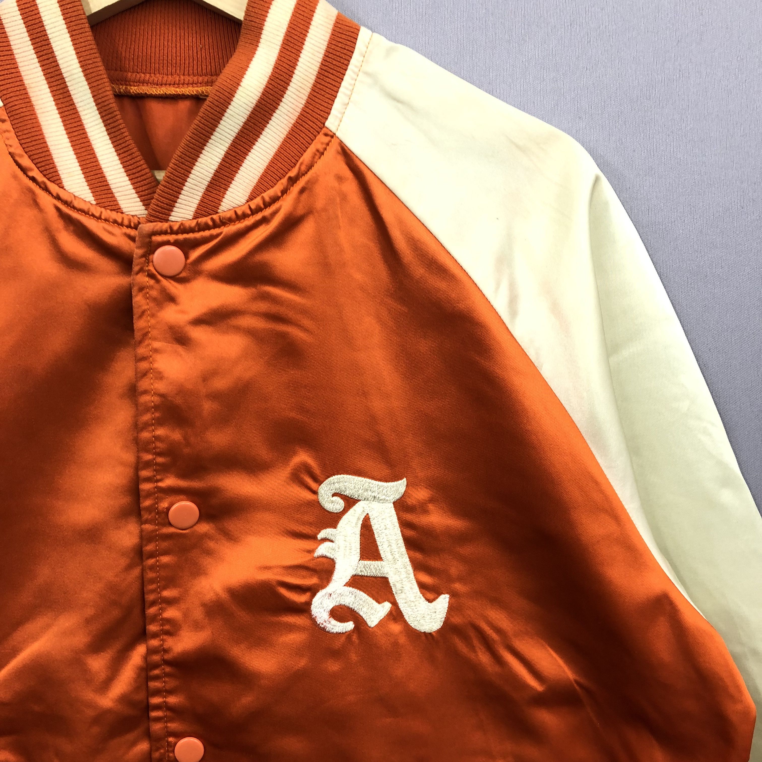 Japanese Brand Vintage A Letterman Kenkoo Satin Baseball Varsity Jackets Size US L / EU 52-54 / 3 - 5 Thumbnail