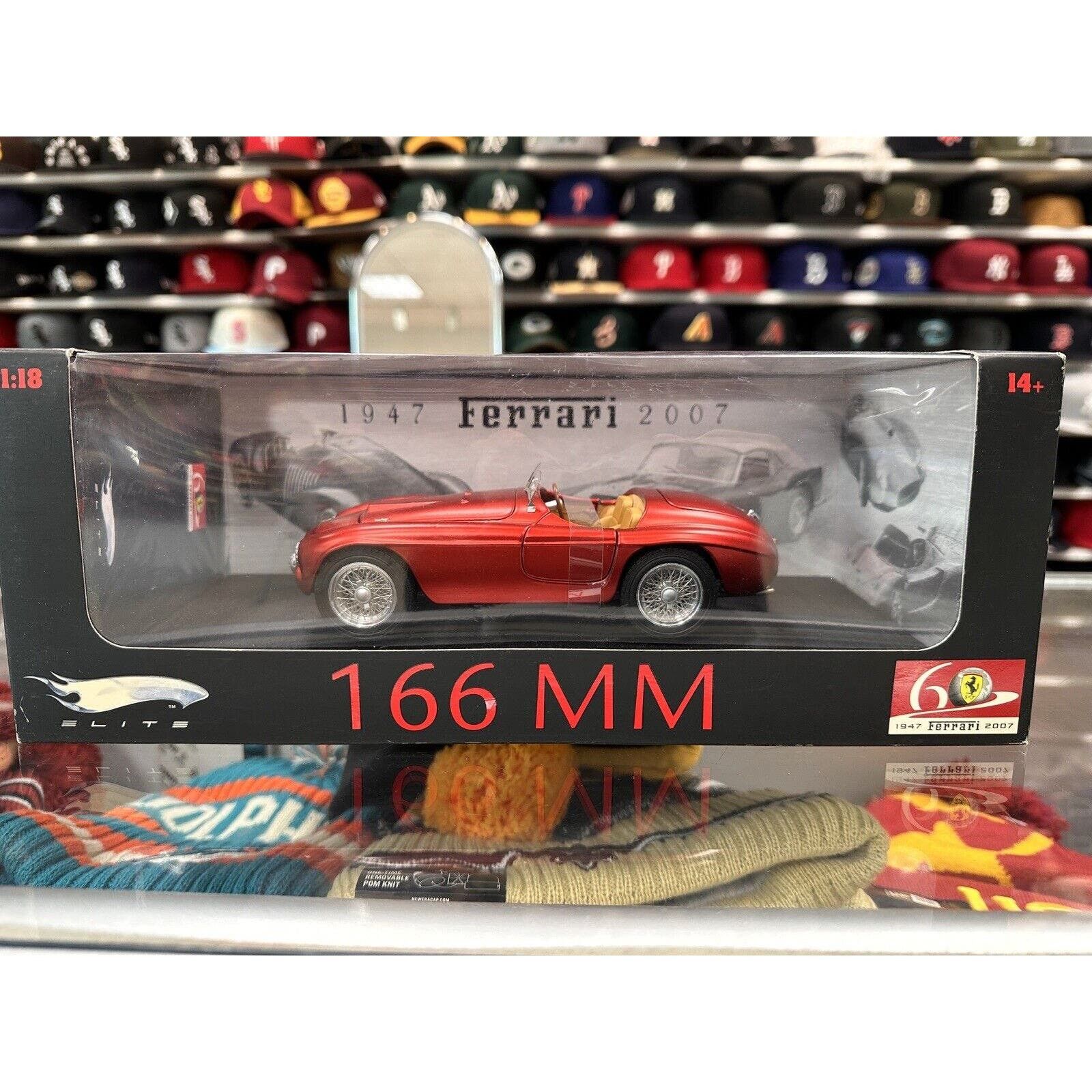 image of Ferrari Barchetta 166 Mm 1947 1/18 Hot Wheels Elite in Red, Men's