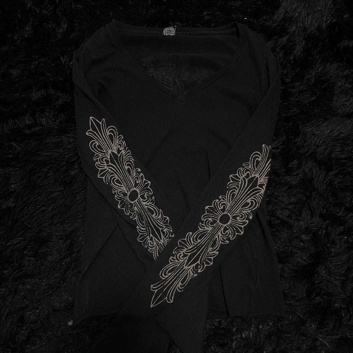 Chrome Hearts Vintage Chrome Hearts Floral Dagger Logo Long sleeve Shirt Size S / US 4 / IT 40 - 2 Thumbnail