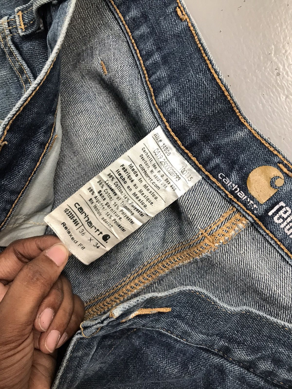 Carhartt Vintage Carhartt dusty double knee workwear denim Size US 36 / EU 52 - 10 Thumbnail