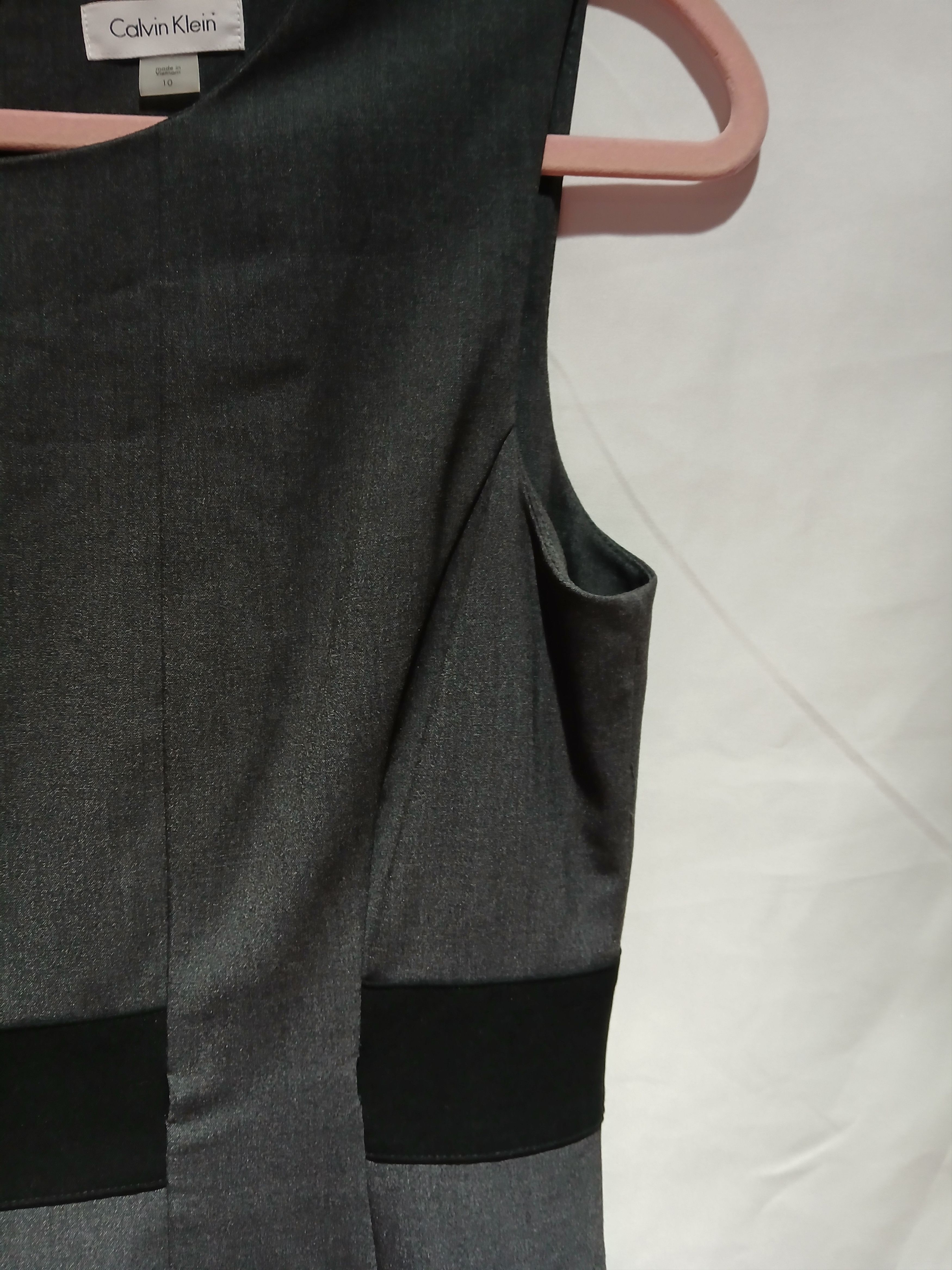 Calvin Klein Calvin Klein charcoal and black dress size 10 Size L / US 10 / IT 46 - 5 Thumbnail