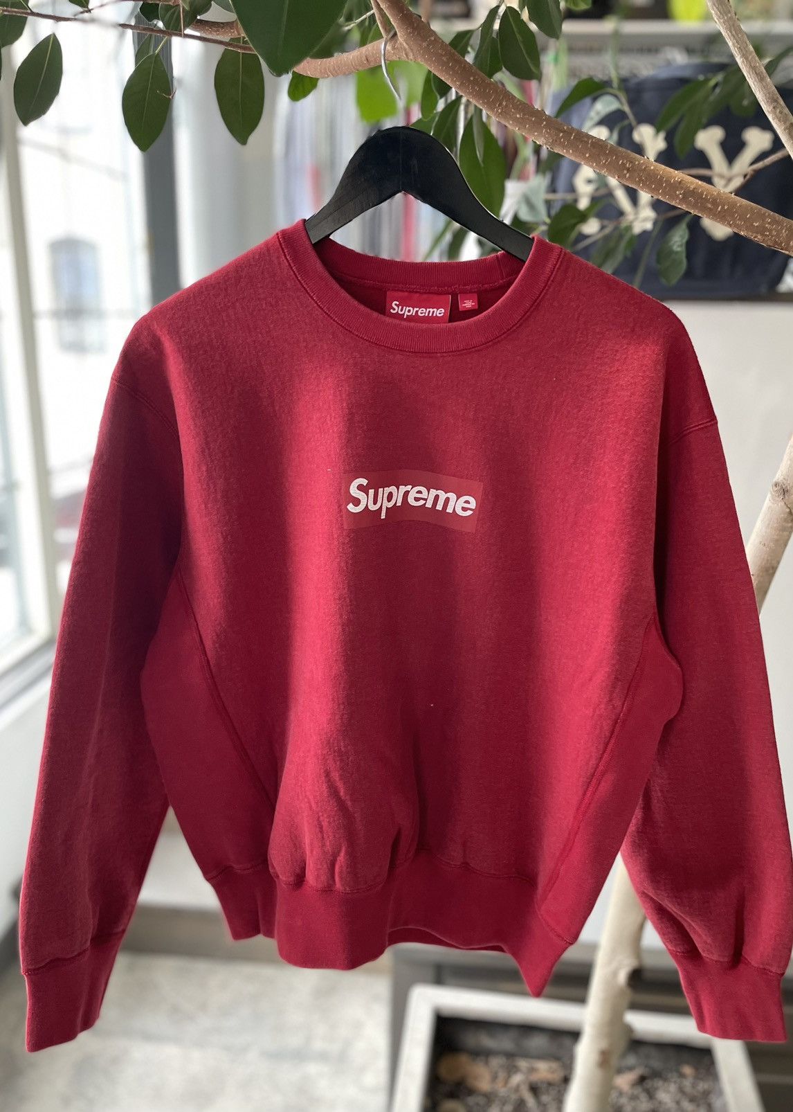 Supreme Supreme Washed Box Logo Crewneck | Grailed
