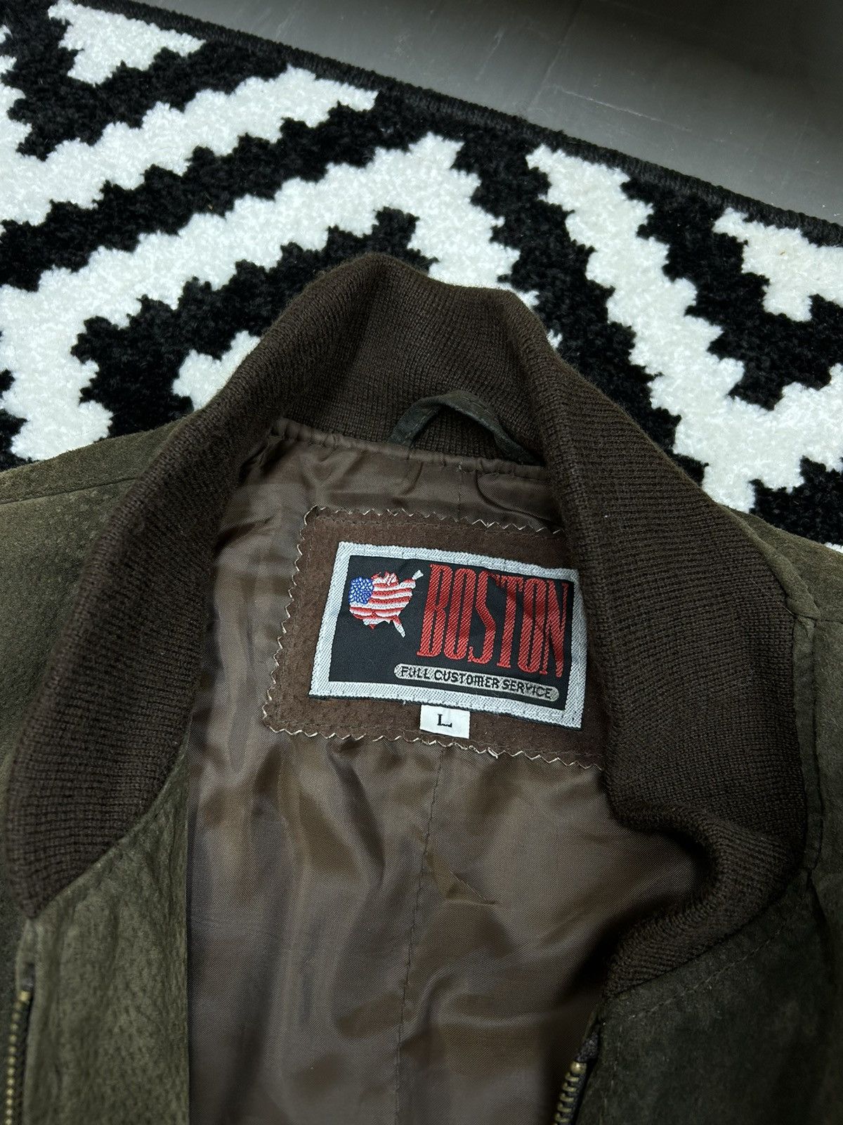 Vintage Boston Vintage Leather Bomber Jacket size L - XL Size US L / EU 52-54 / 3 - 3 Thumbnail
