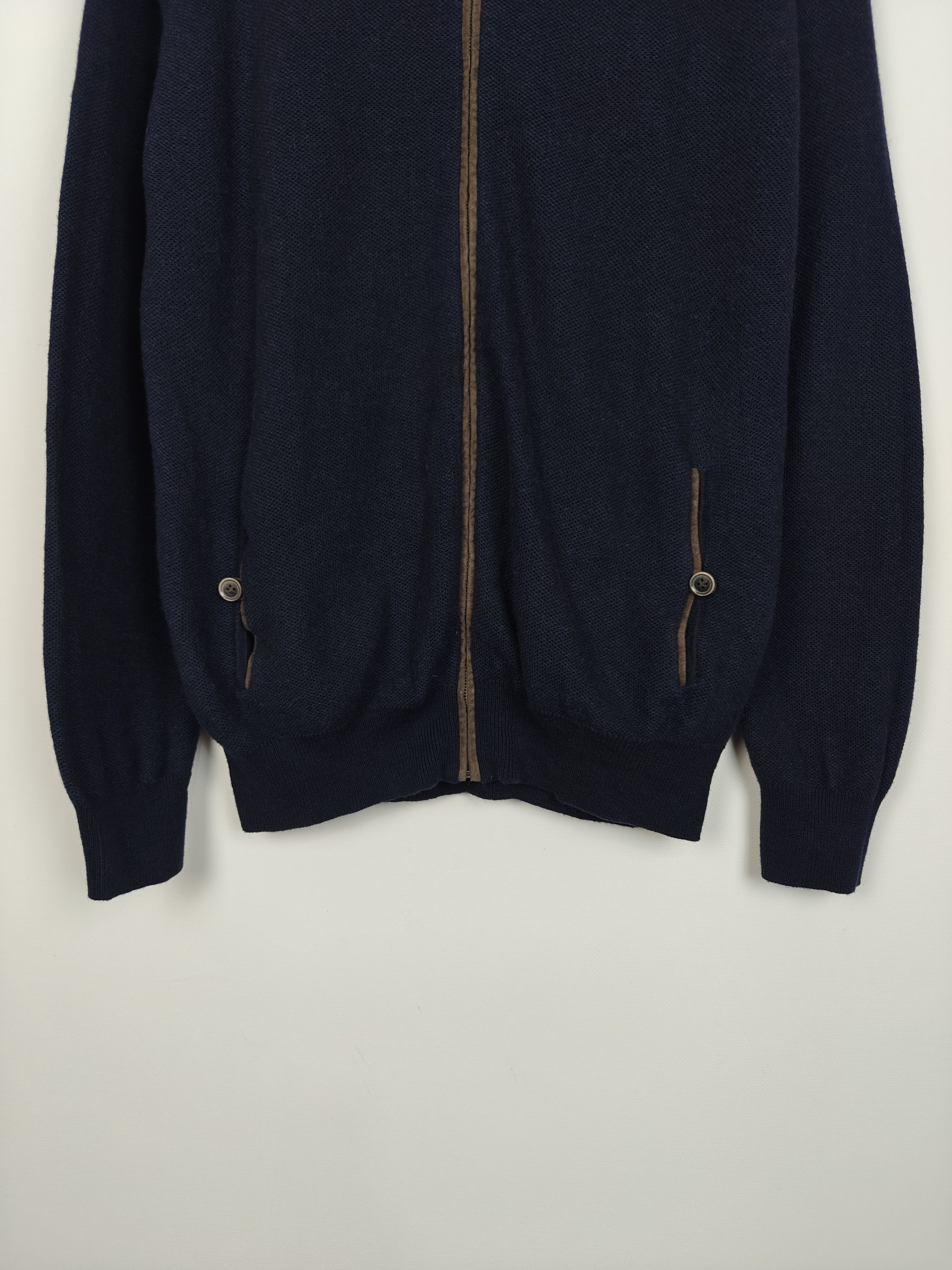 Hackett Hackett London Wool Zip Sweater Pullover Honeycomb XL Size US XL / EU 56 / 4 - 3 Thumbnail