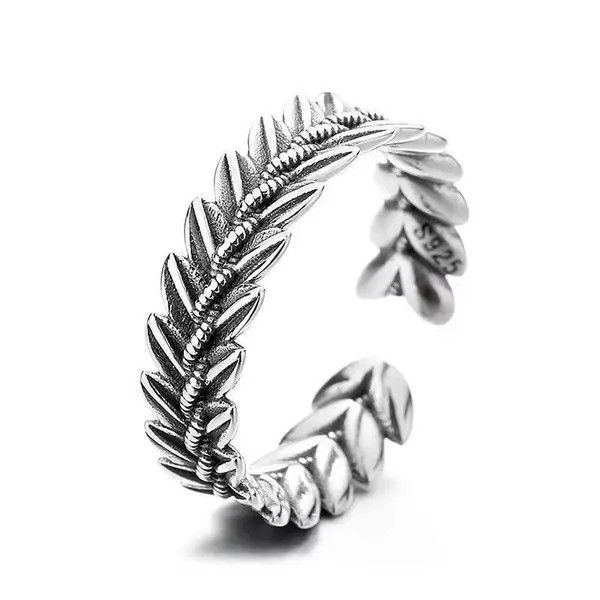 Jewelry Sterling Silver Wheat Open Rings Size ONE SIZE - 7 Thumbnail