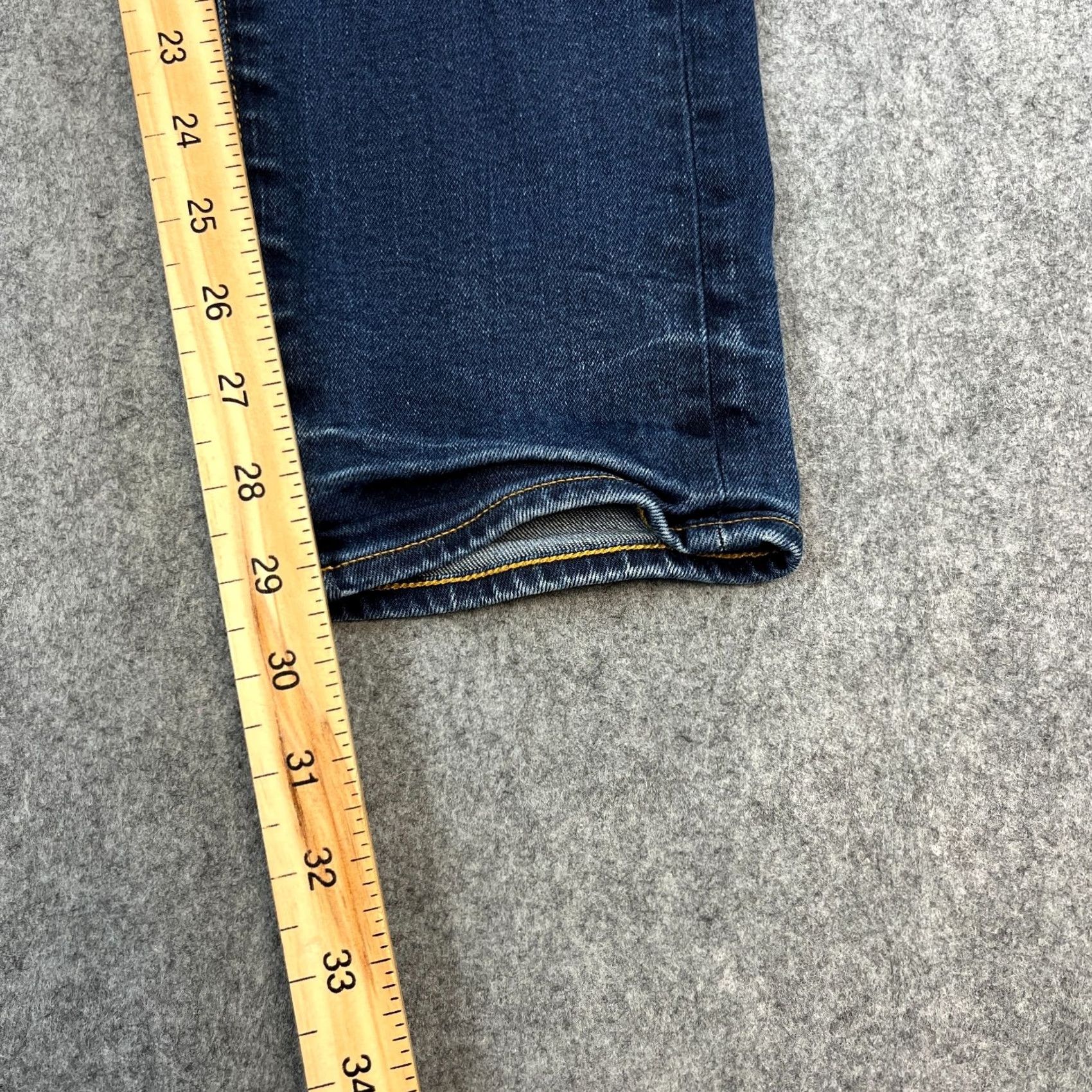G-Star G-Star Jeans Slim Skinny 29 32 Dark Wash Blue Stretch Whiskers Honeycombing Jeans Mens Size US 29 - 4 Thumbnail