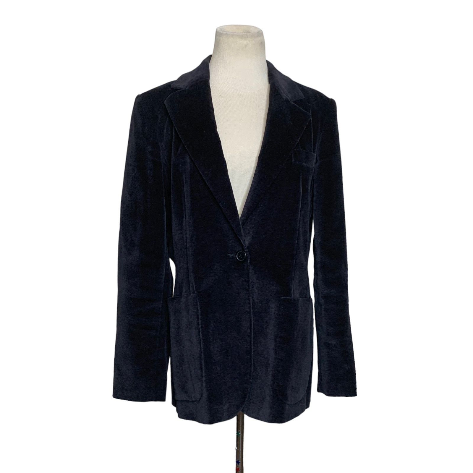 Harve Benard Harve Benard vintage black velvet one button blazer size 10 Size L / US 10 / IT 46 - 1 Thumbnail