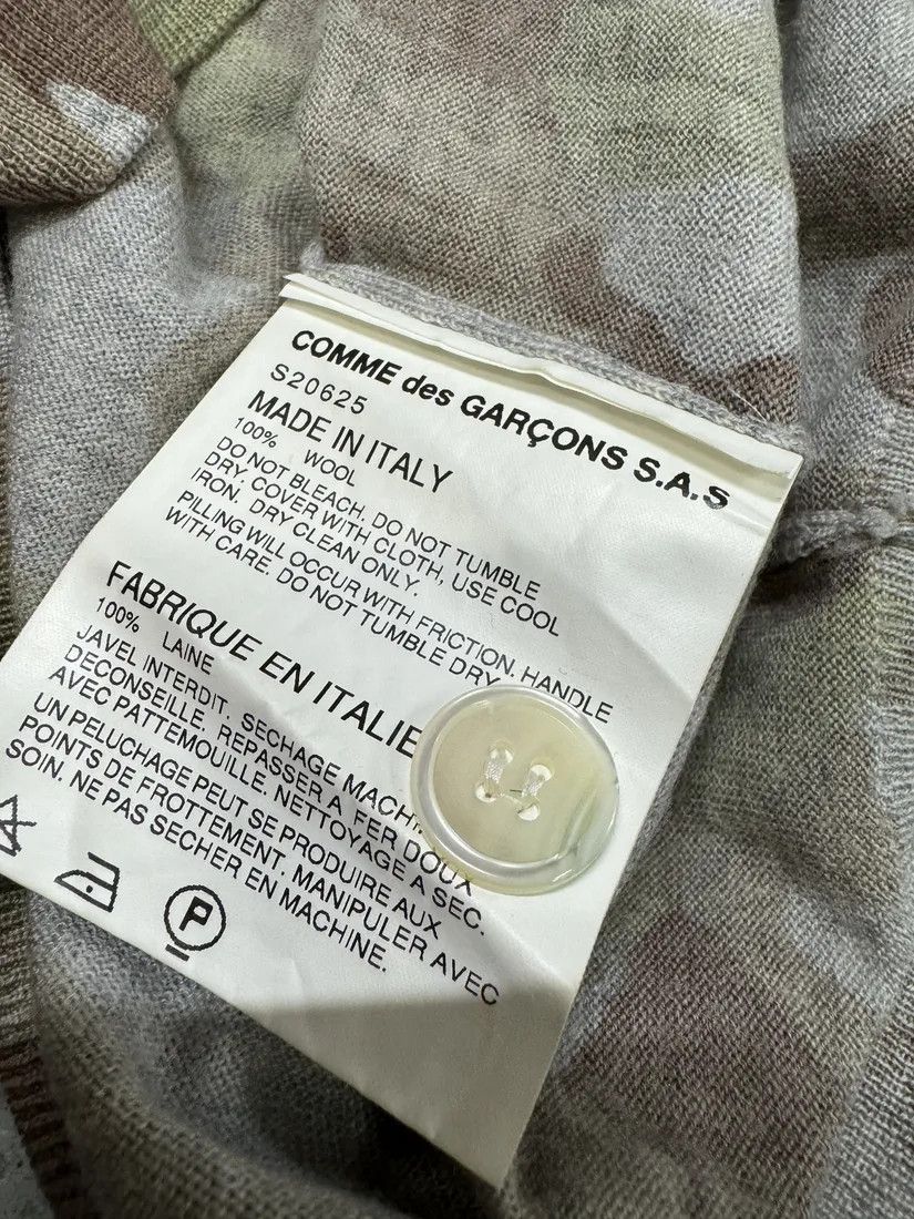 Comme des Garcons × Vintage Comme Des Garçons Shirt Camo Wool Cardigan Size US M / EU 48-50 / 2 - 9 Thumbnail