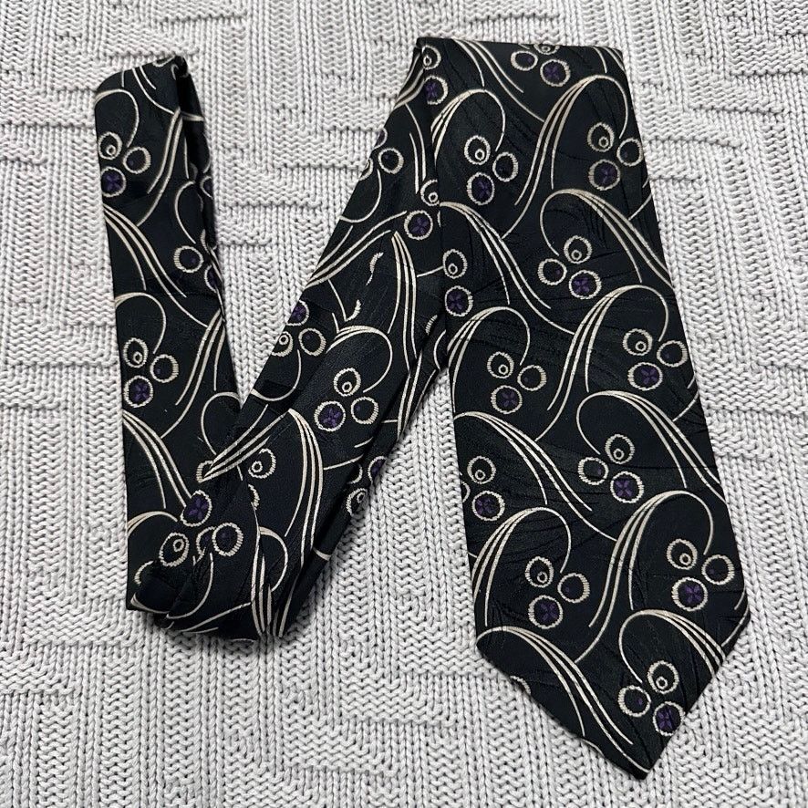 Polo Ralph Lauren Vintage Polo Ralph Lauren black abstract paisley silk tie Size ONE SIZE - 1 Thumbnail