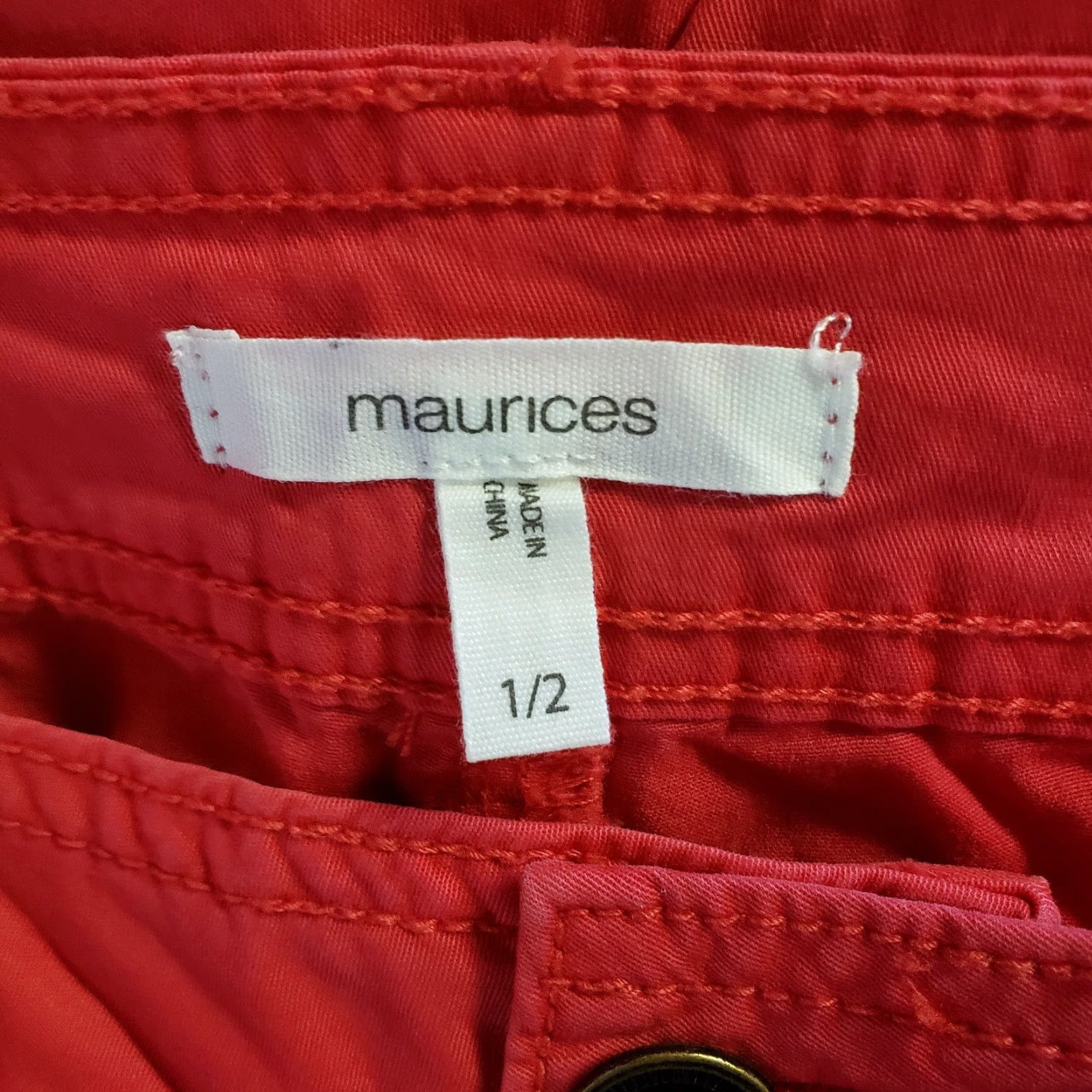Vintage Maurices Womens Capri Pants 1/2 Pink Cotton Spandex Solid Low Rise Capri Pants Women Size 25" / US 0 / IT 36 - 6 Thumbnail