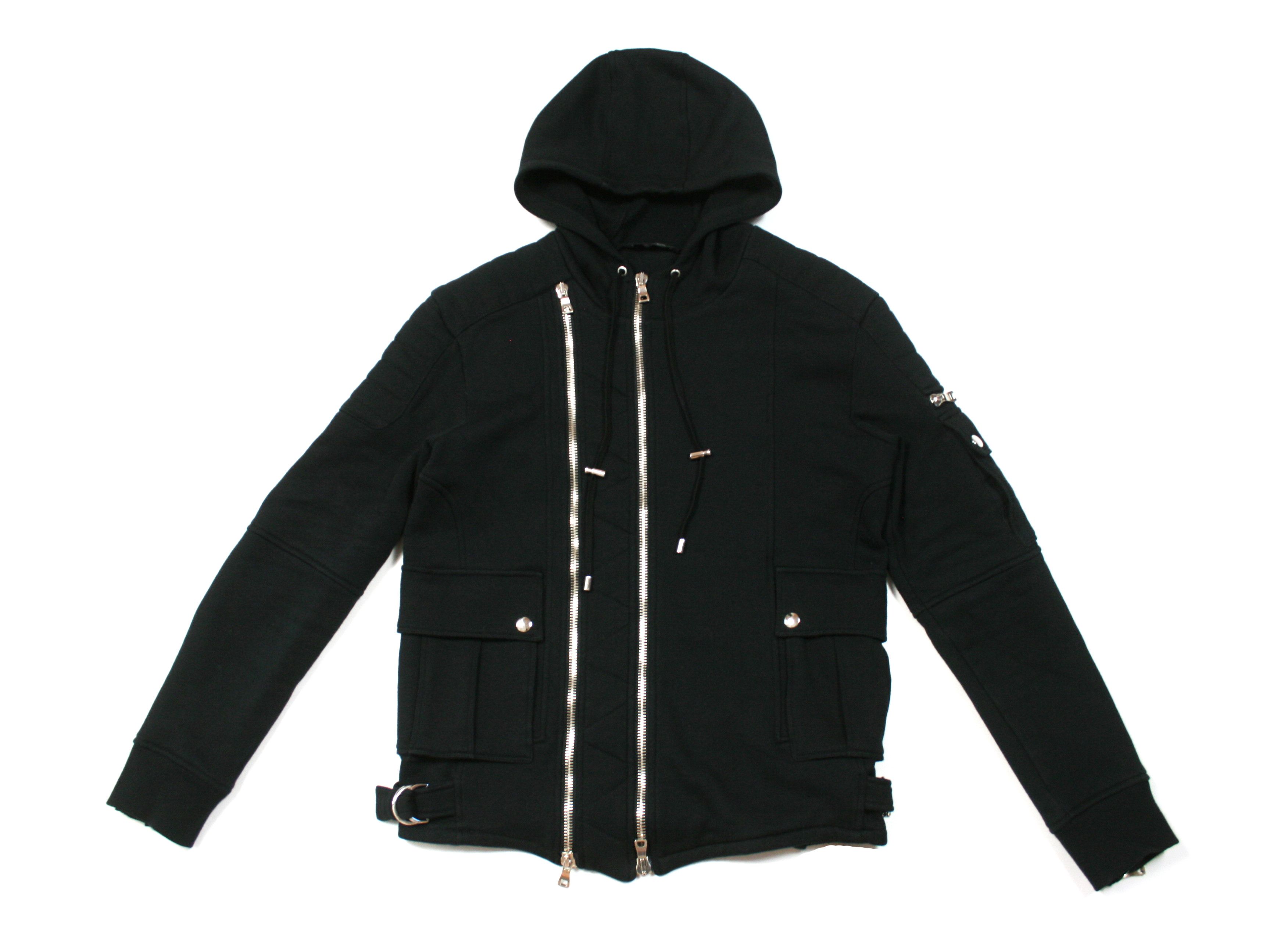 Balmain Biker Zippers Hoodie Jacket Size US M / EU 48-50 / 2 - 1 Thumbnail